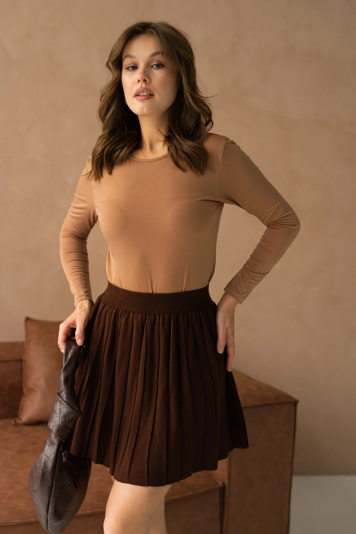 Beli Lastikli Kloş Kısa Etek