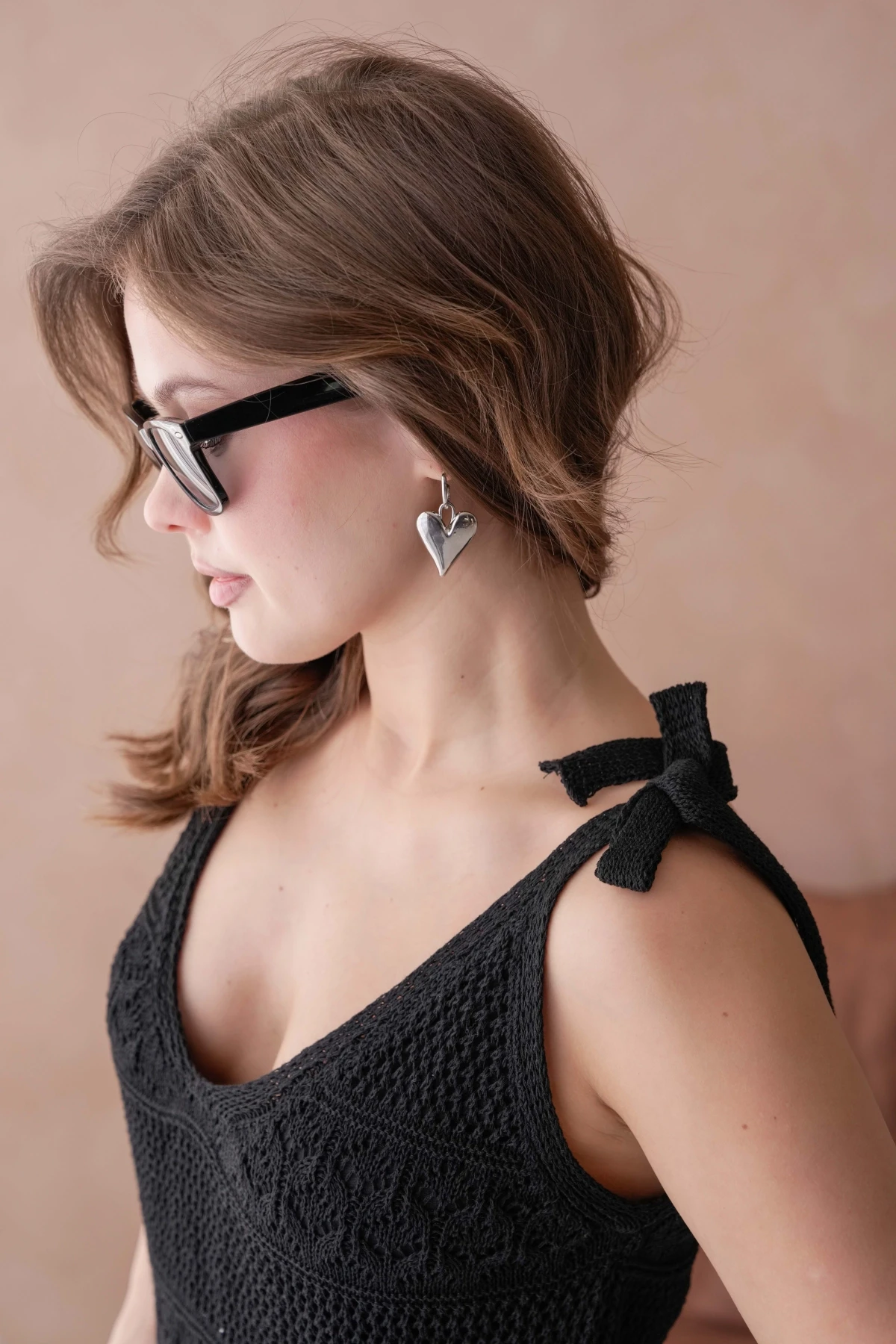 Askılı Ajur Desen Astarlı Uzun Elbise