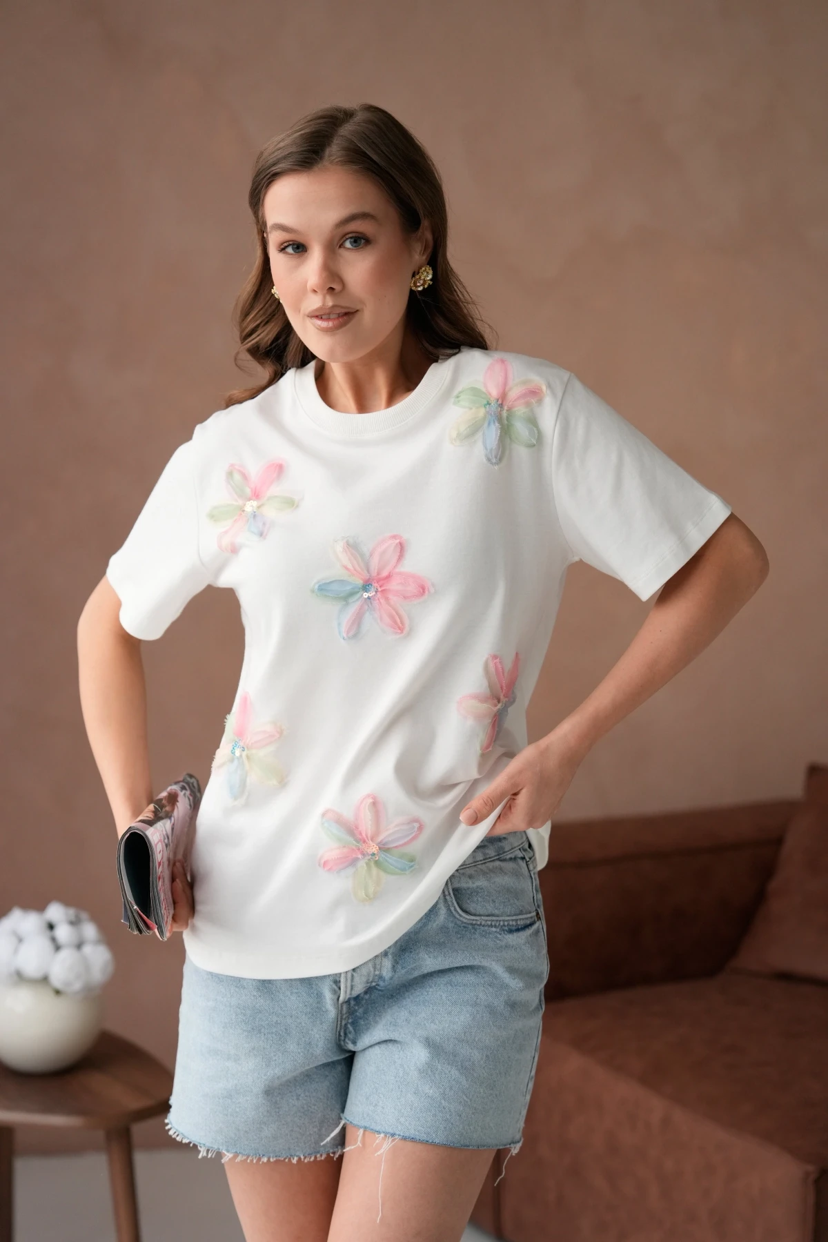 Aplikeli Basic T-Shirt