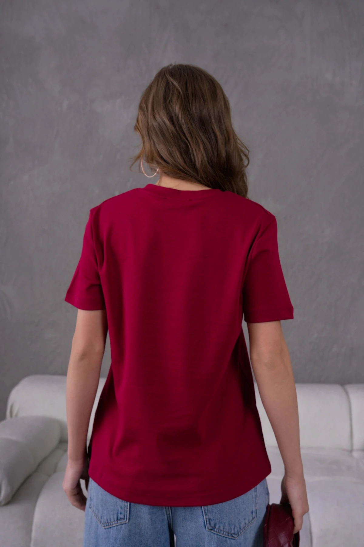 Bisiklet Yaka Basic T-Shirt
