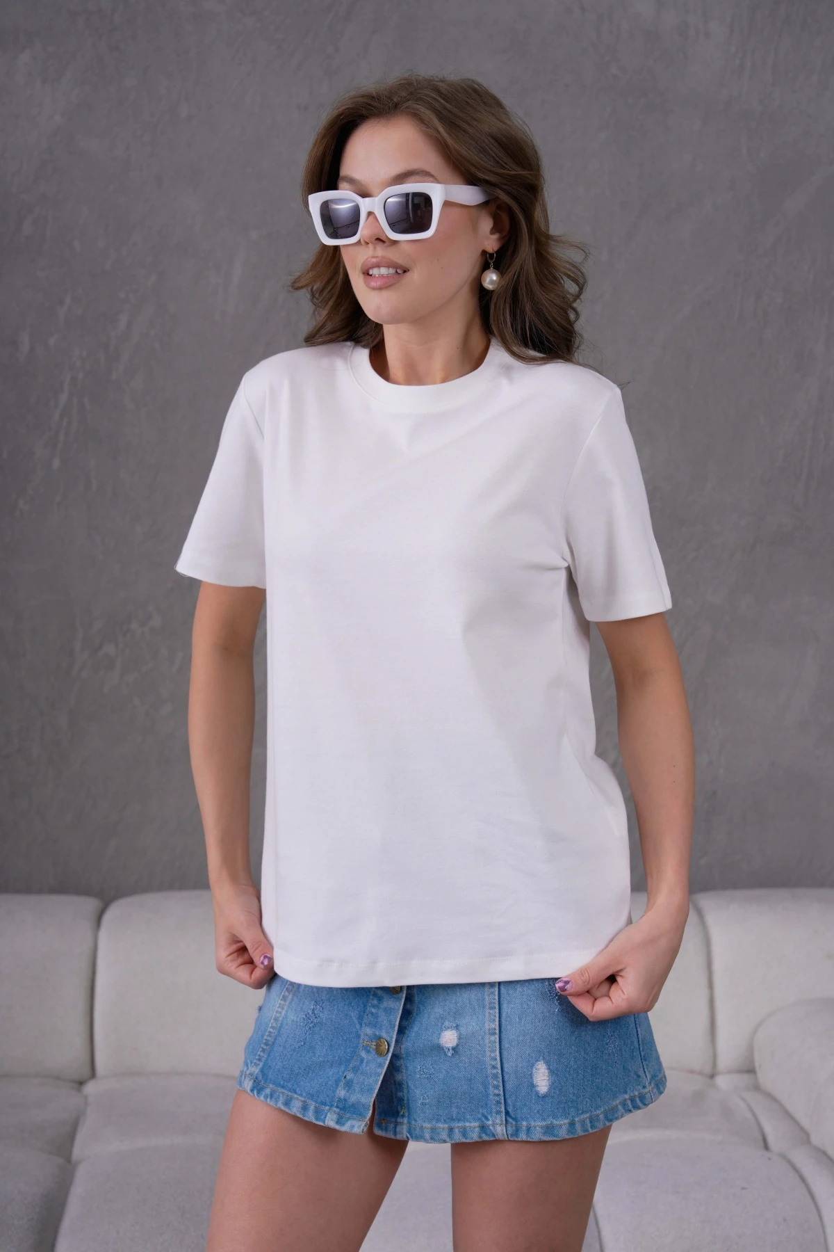 Bisiklet Yaka Basic T-Shirt