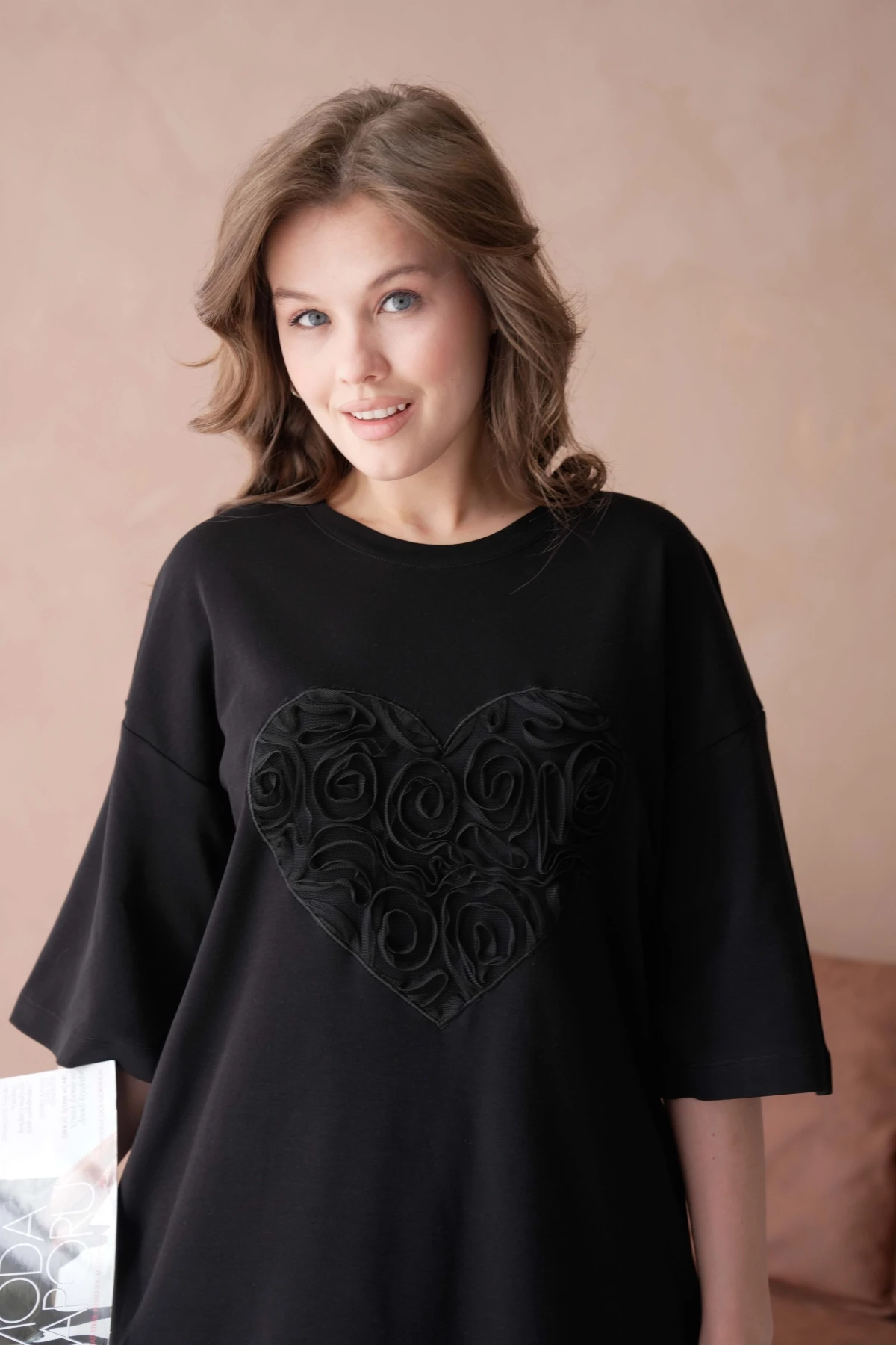 Tül Detaylı Salaş T-Shirt