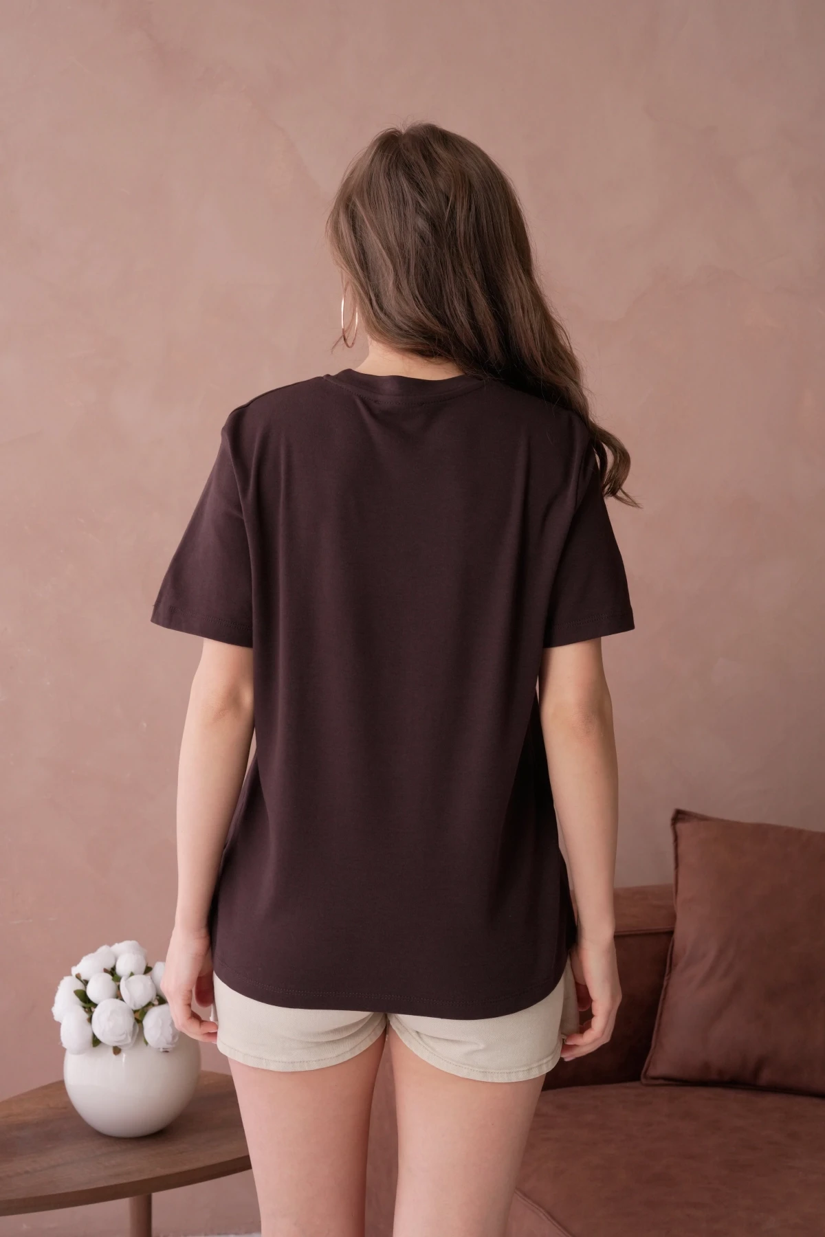 Taş İşleme Basic T-Shirt