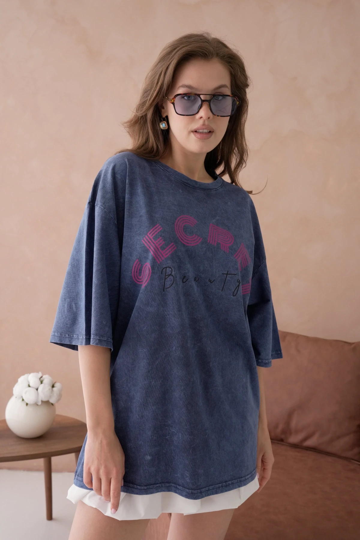 Baskılı Salaş Basic T-Shirt