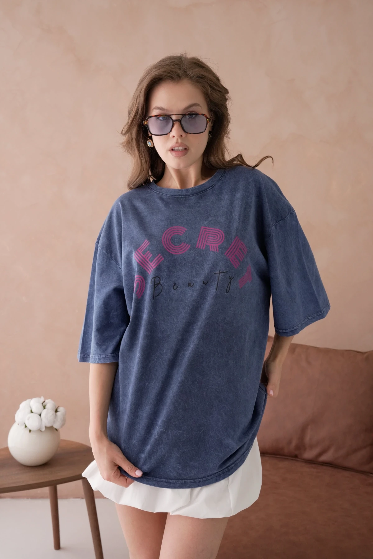 Baskılı Salaş Basic T-Shirt