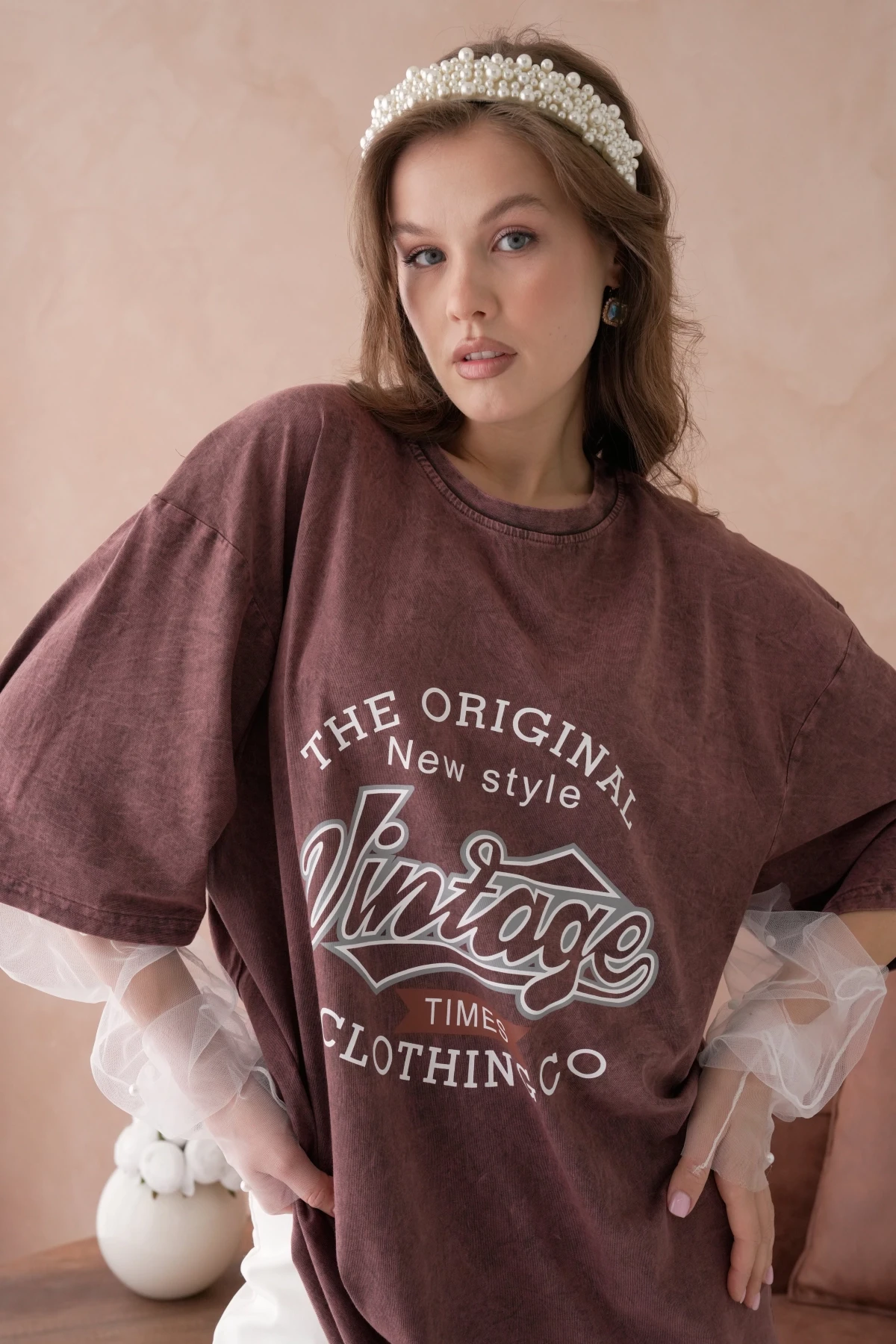 Baskılı Salaş Basic T-Shirt