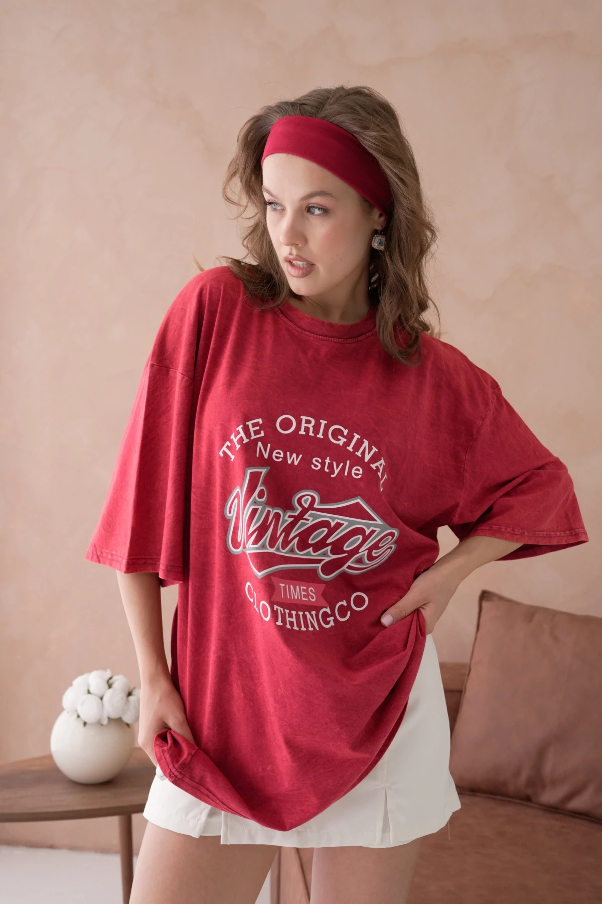 Baskılı Salaş Basic T-Shirt