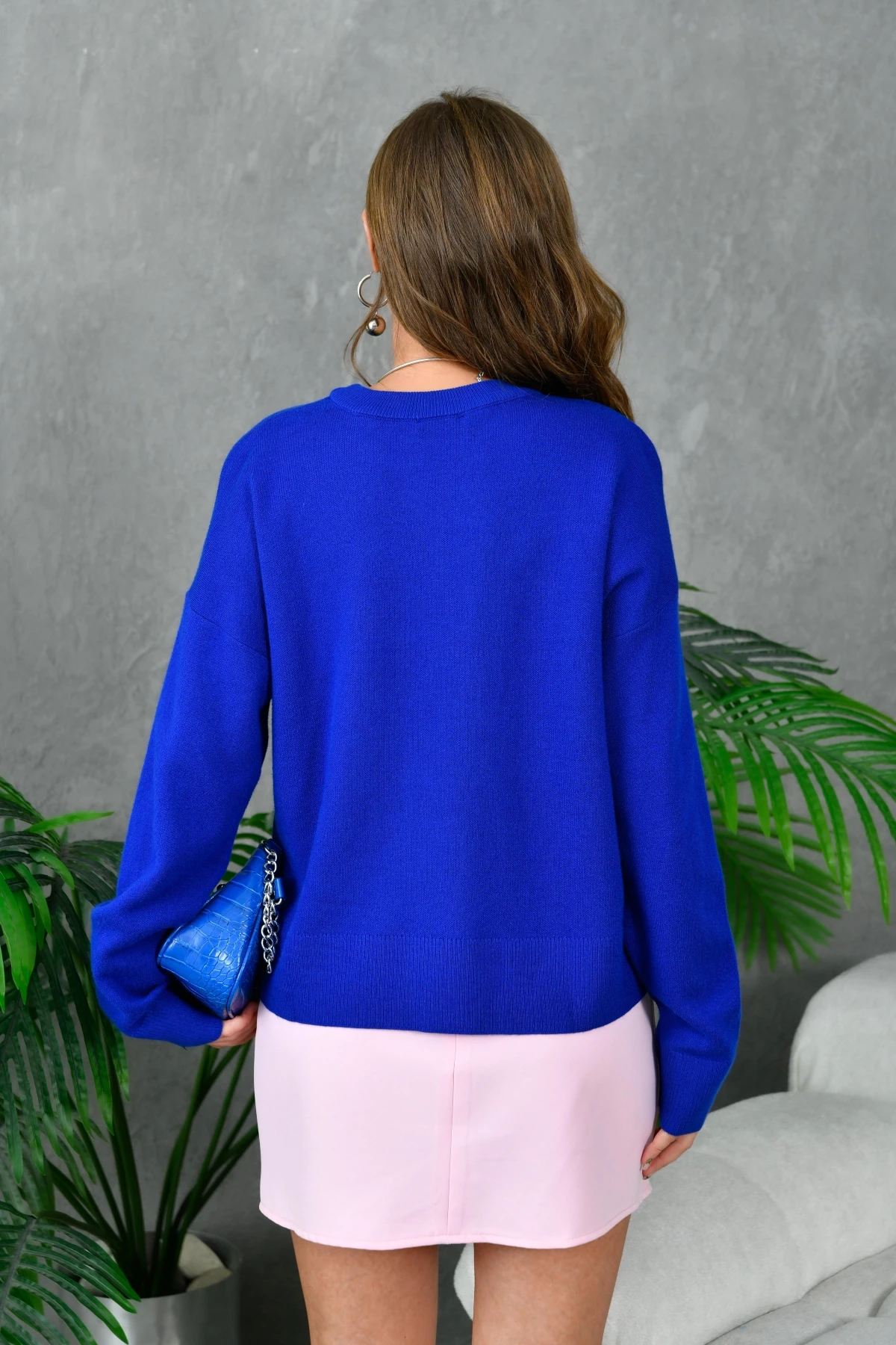 Kadın Bisiklet Yaka Corspan Triko Kazak