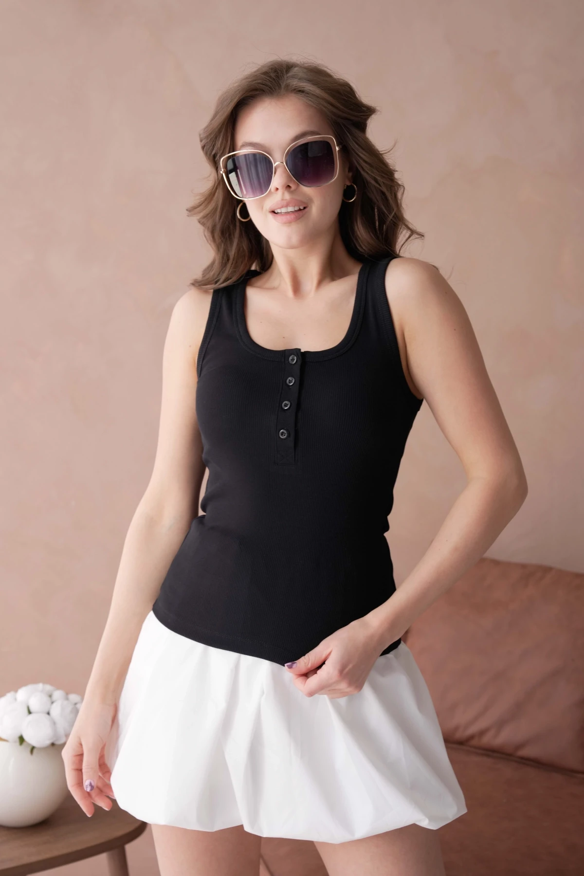 Yakası Patlı Fitilli Slim Basic Atlet