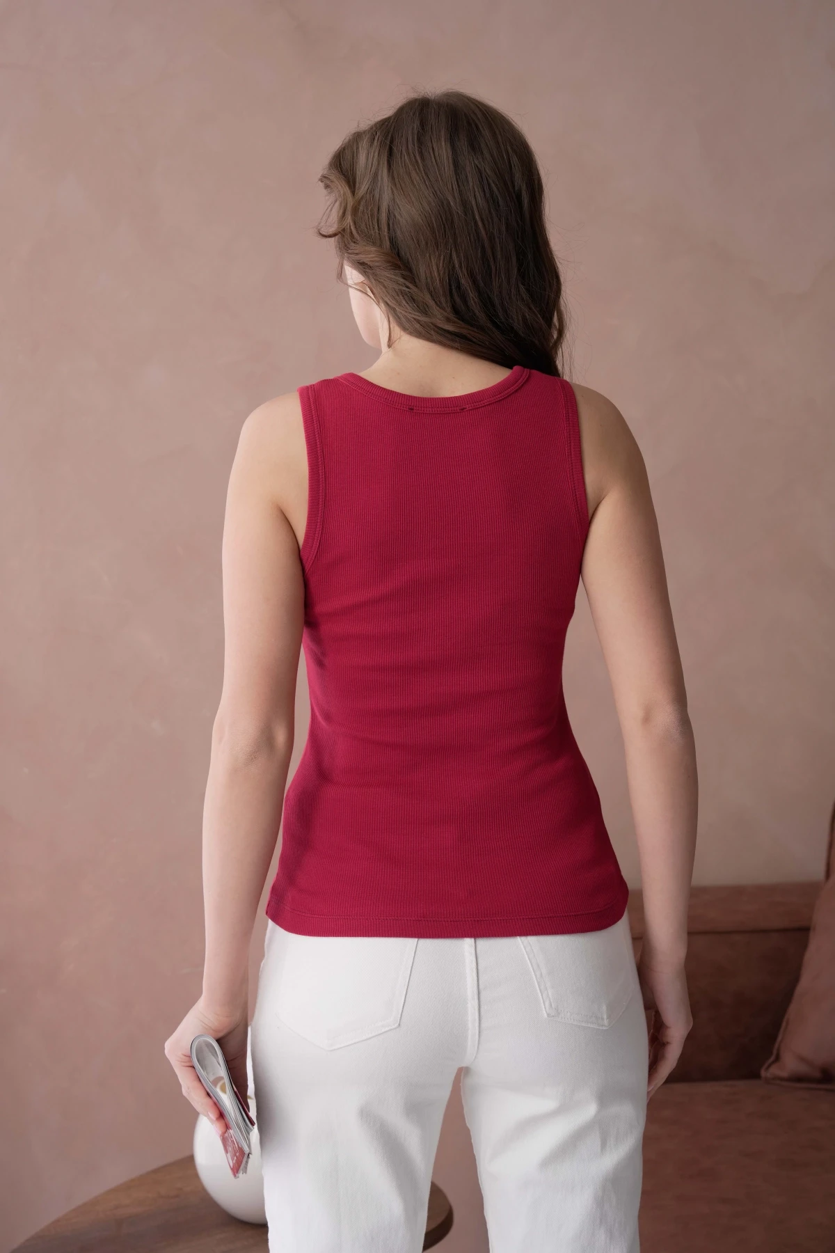 Yakası Patlı Fitilli Slim Basic Atlet