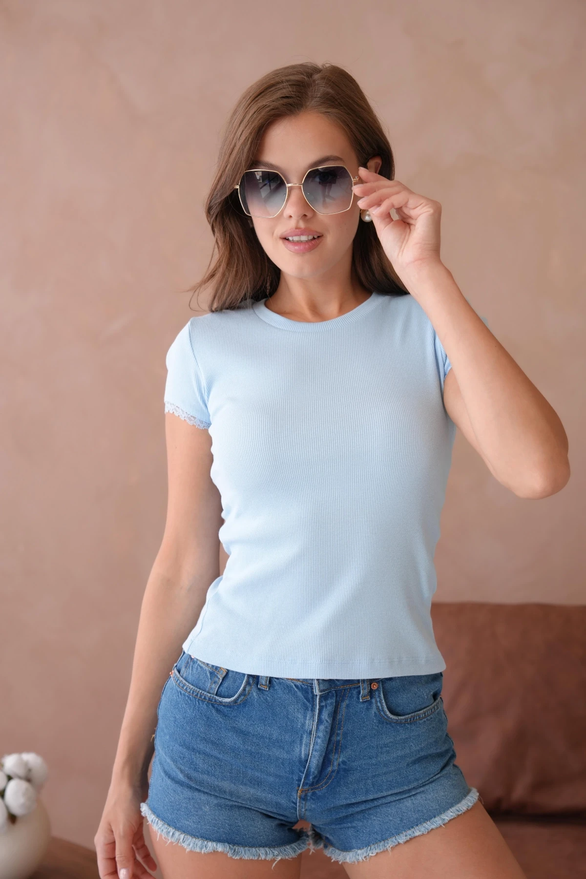 Dantel Detaylı Örme Body Bluz