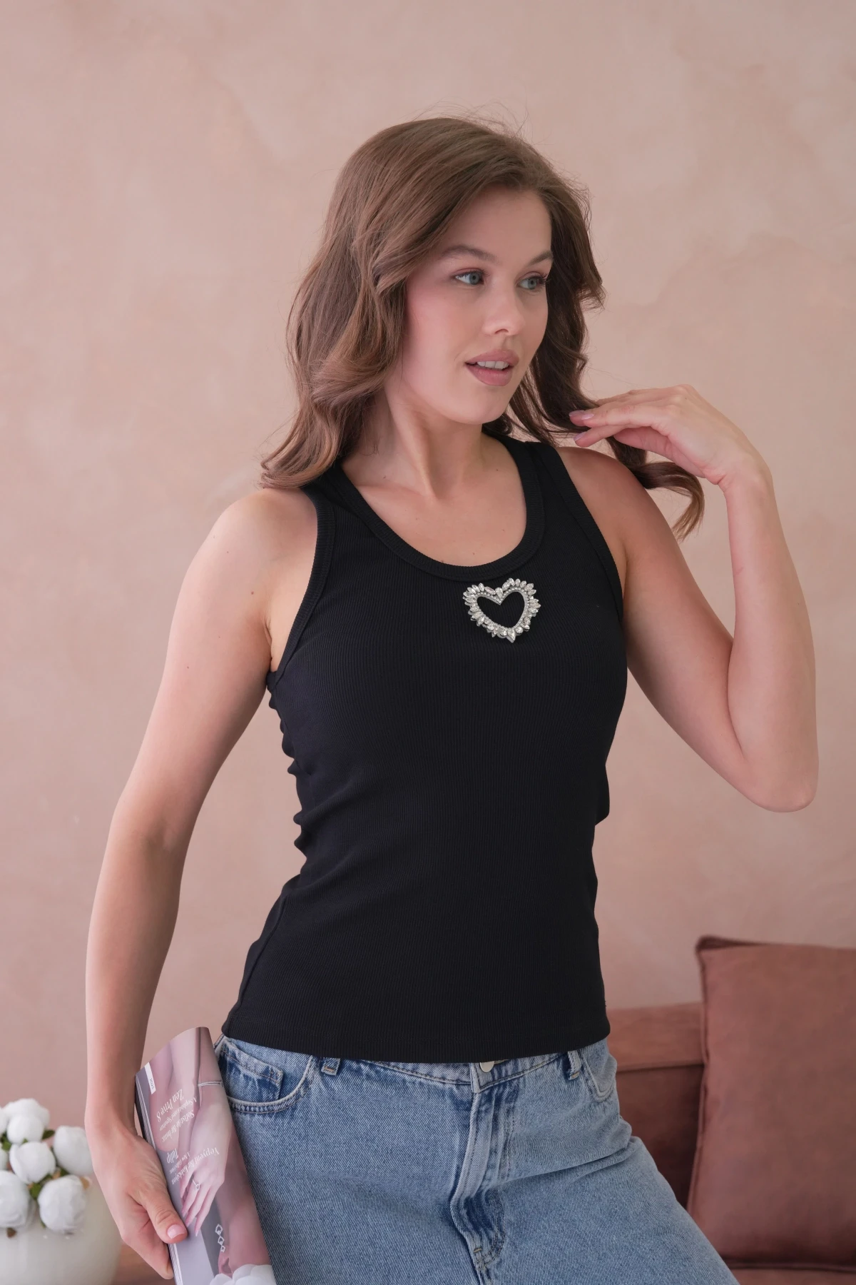 Aksesuar Detaylı Slim Fit Basic Atlet