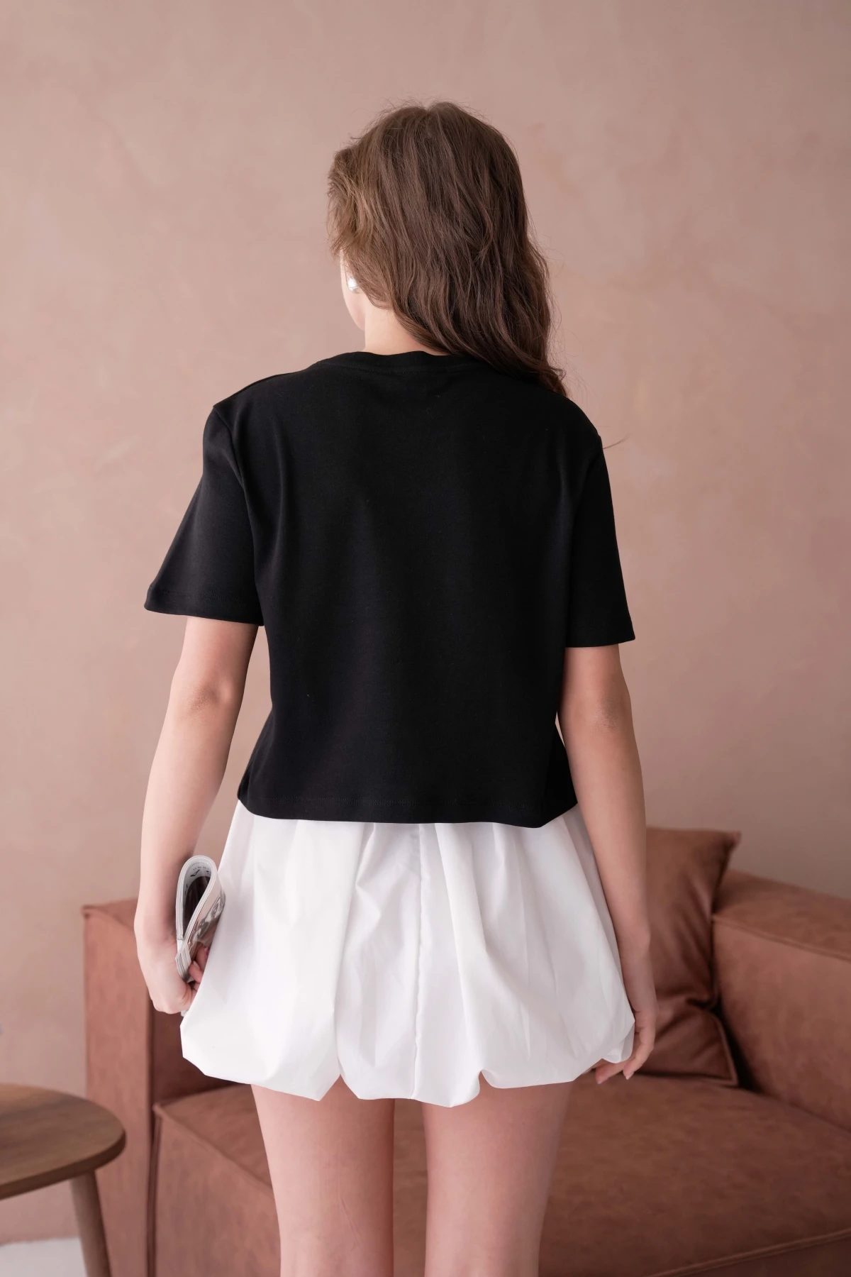 Look Yazı Aplikeli Basic T-Shirt