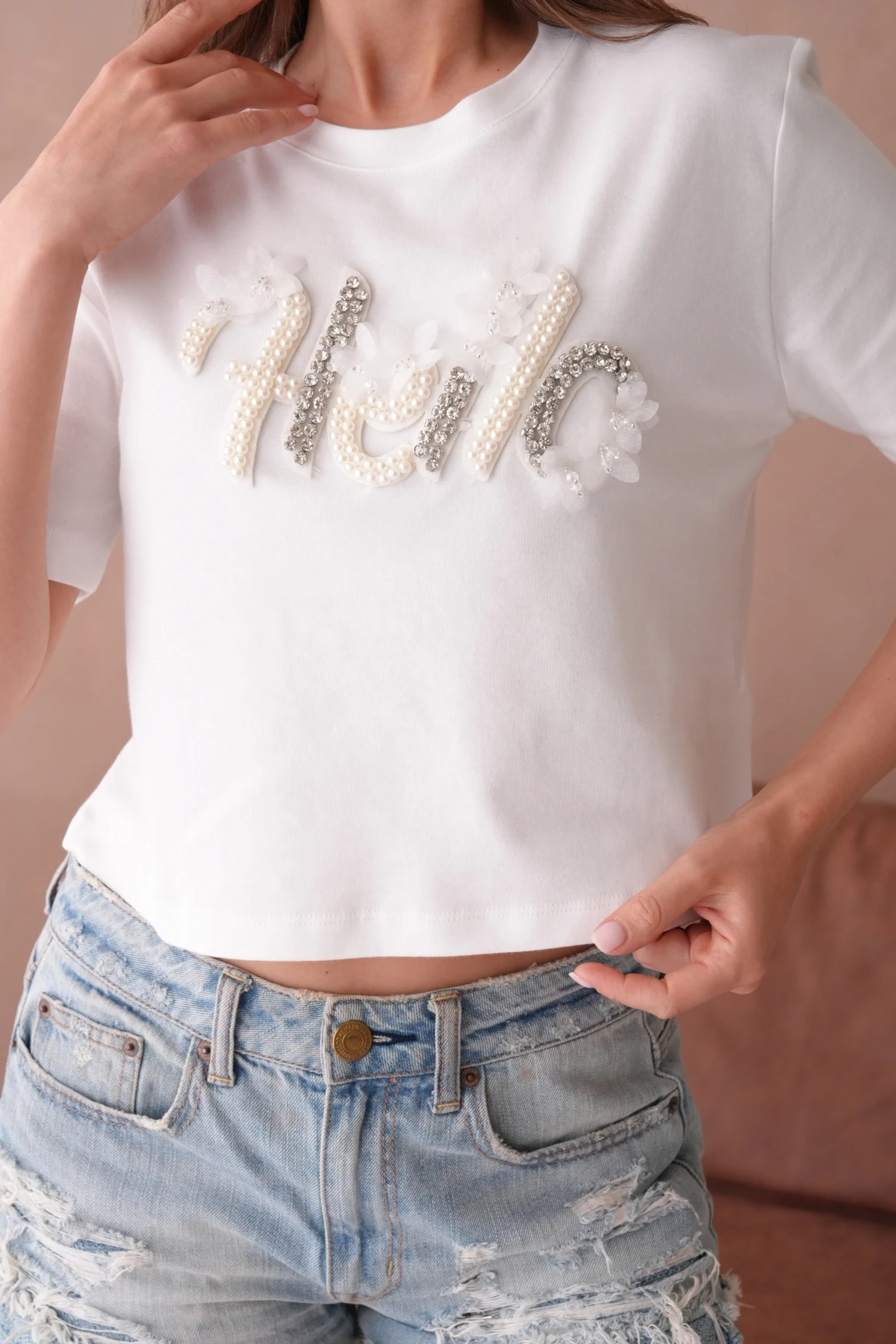 Yazlık Crop Basic T-Shirt