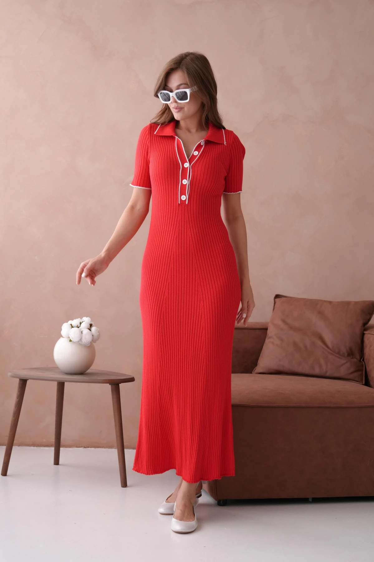 Yazlık Uzun Triko Elbise