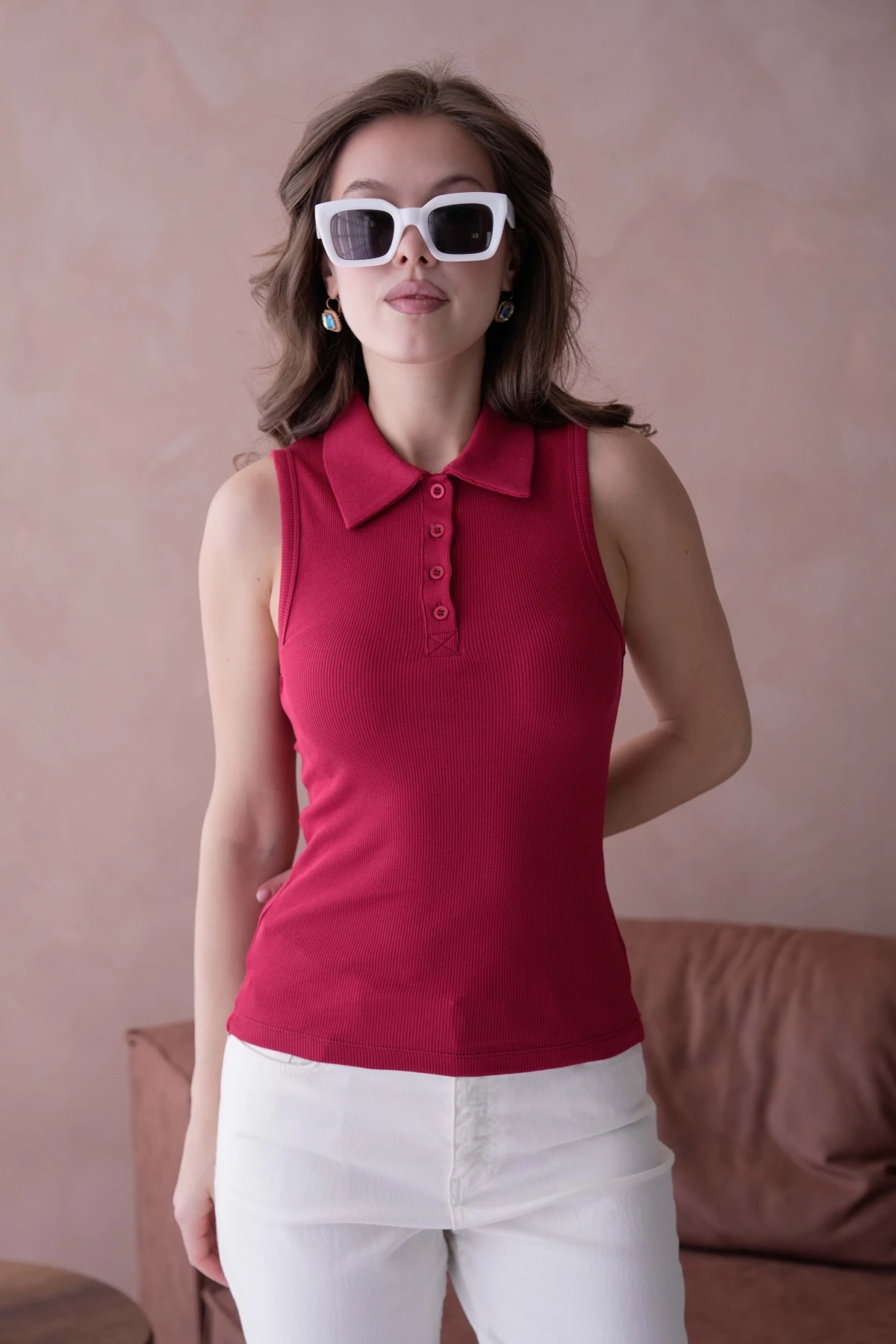 Polo Yaka Kolsuz Basic T-Shirt