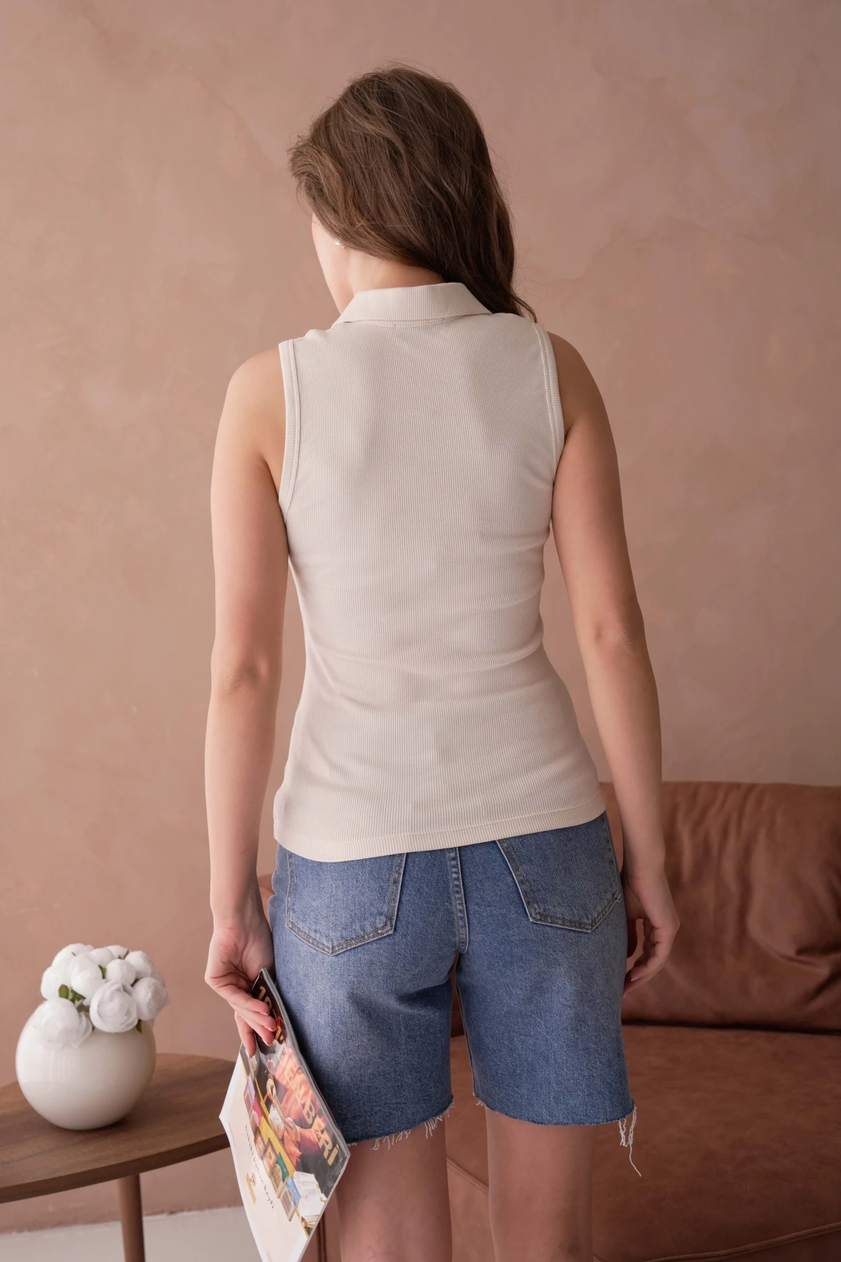 Polo Yaka Kolsuz Basic T-Shirt