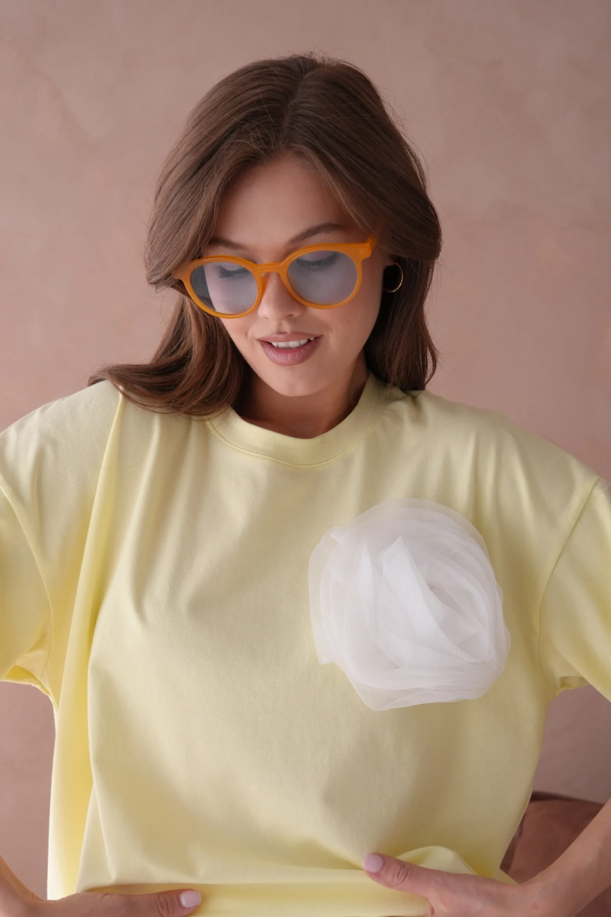 Sarı Kısa Kol Basic T-Shirt