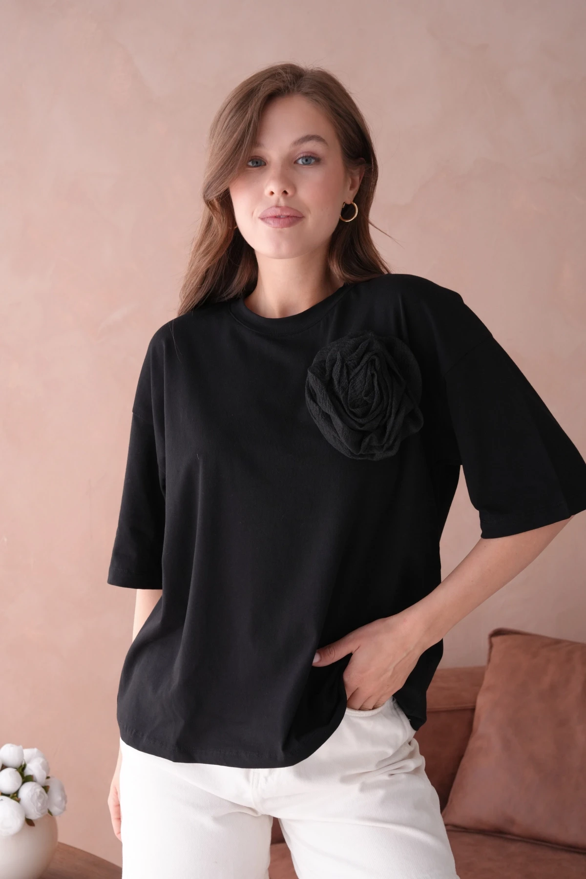 Siyah Kısa Kol Basic T-Shirt