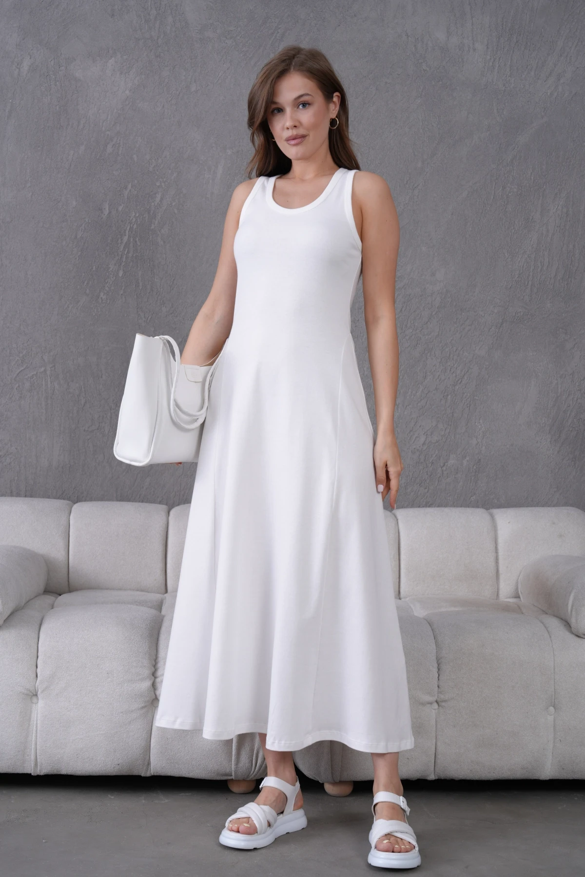 Kolsuz Yazlık Örme Elbise