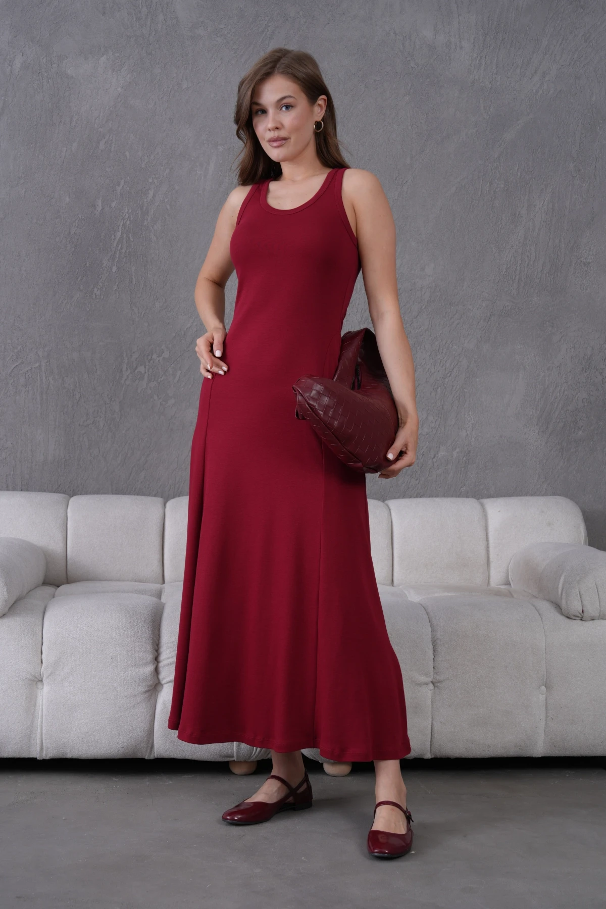 Kolsuz Yazlık Örme Elbise