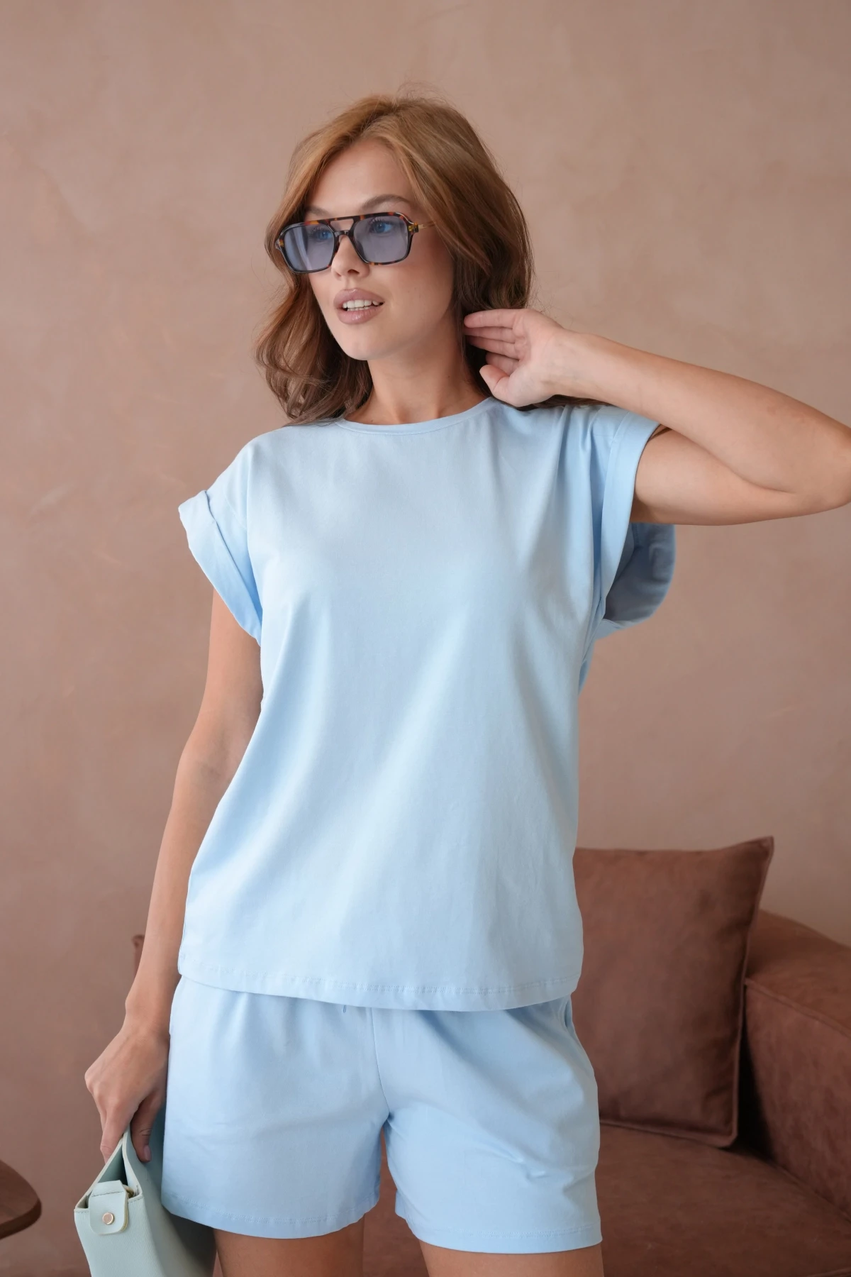 T-Shirt Şort Penye İkili Takım