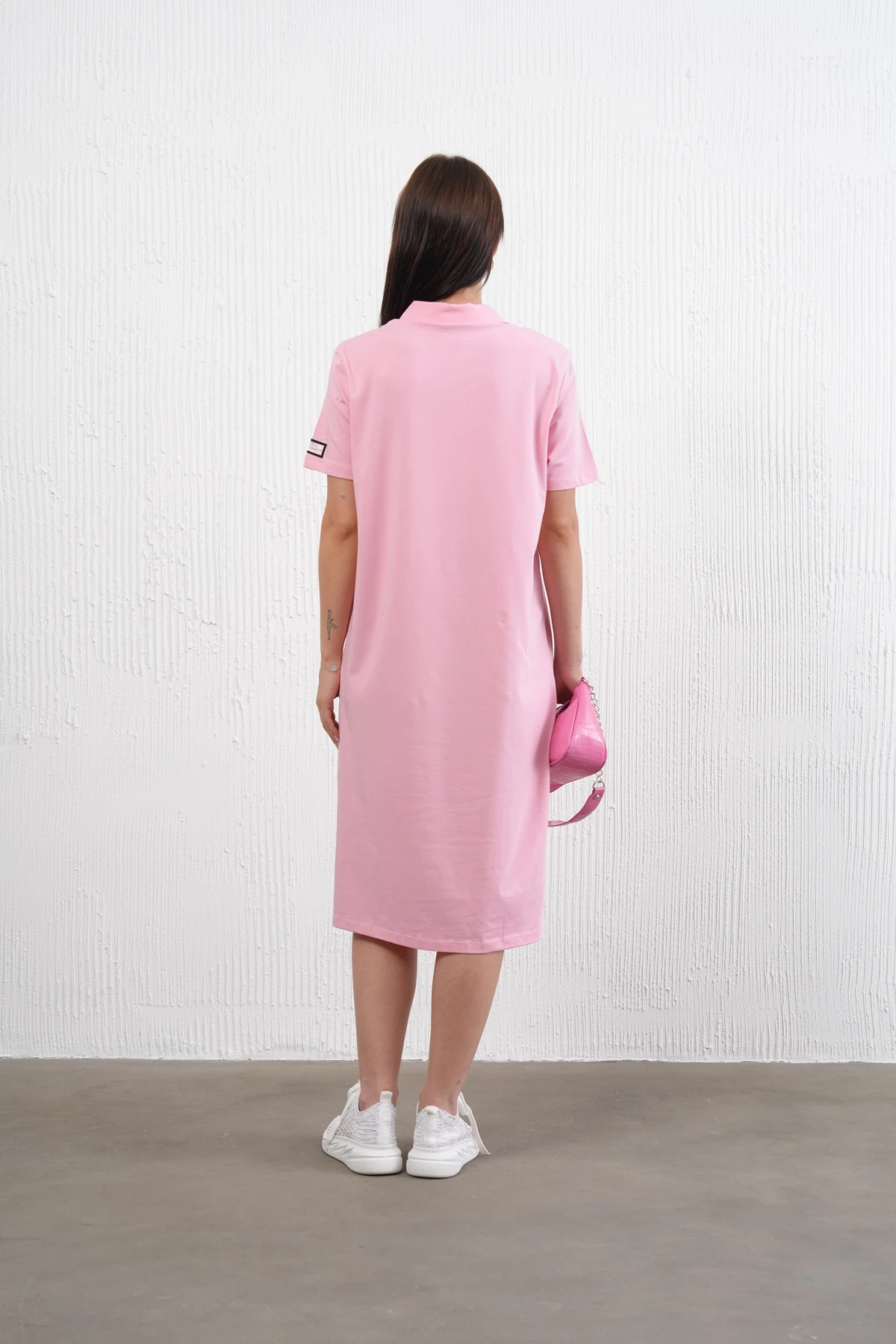 Yırtmaçlı Penye Elbise