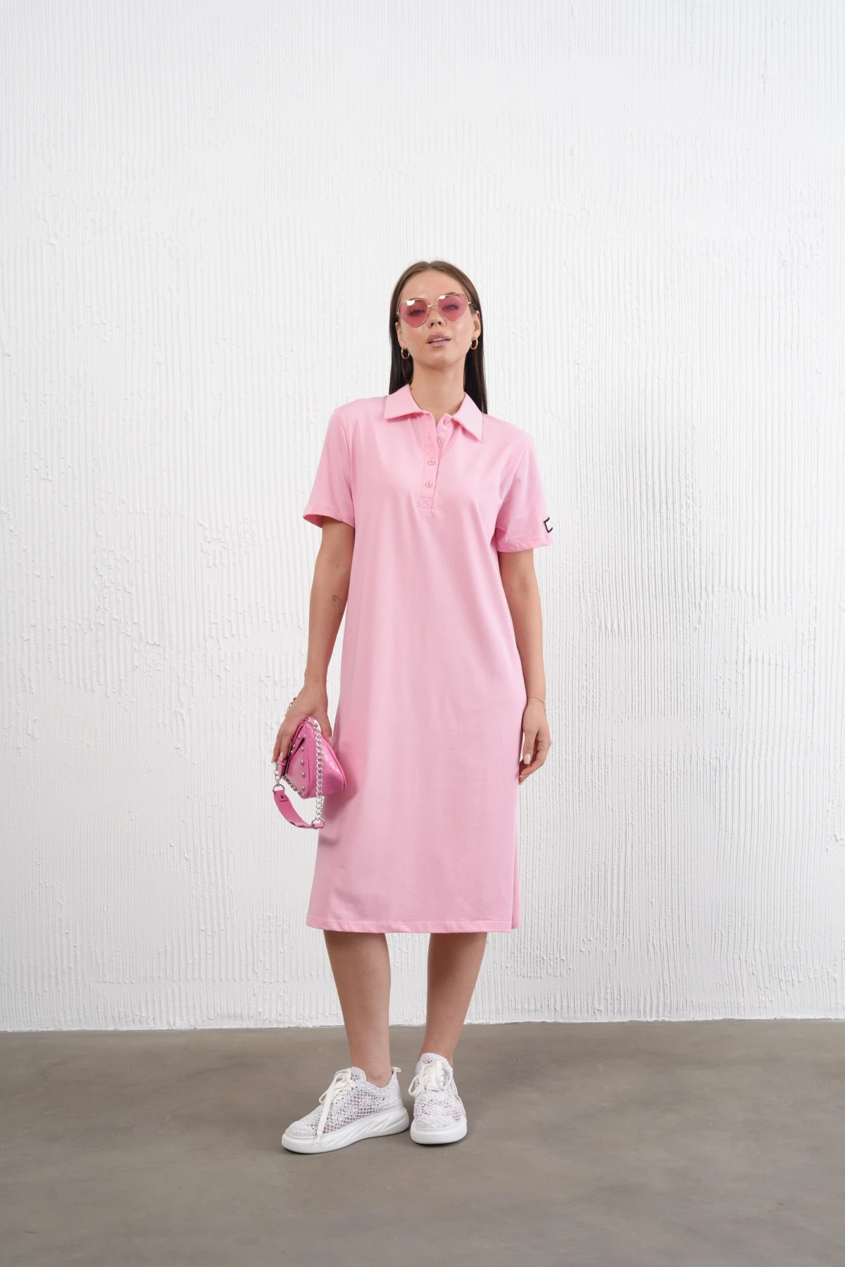 Yırtmaçlı Penye Elbise