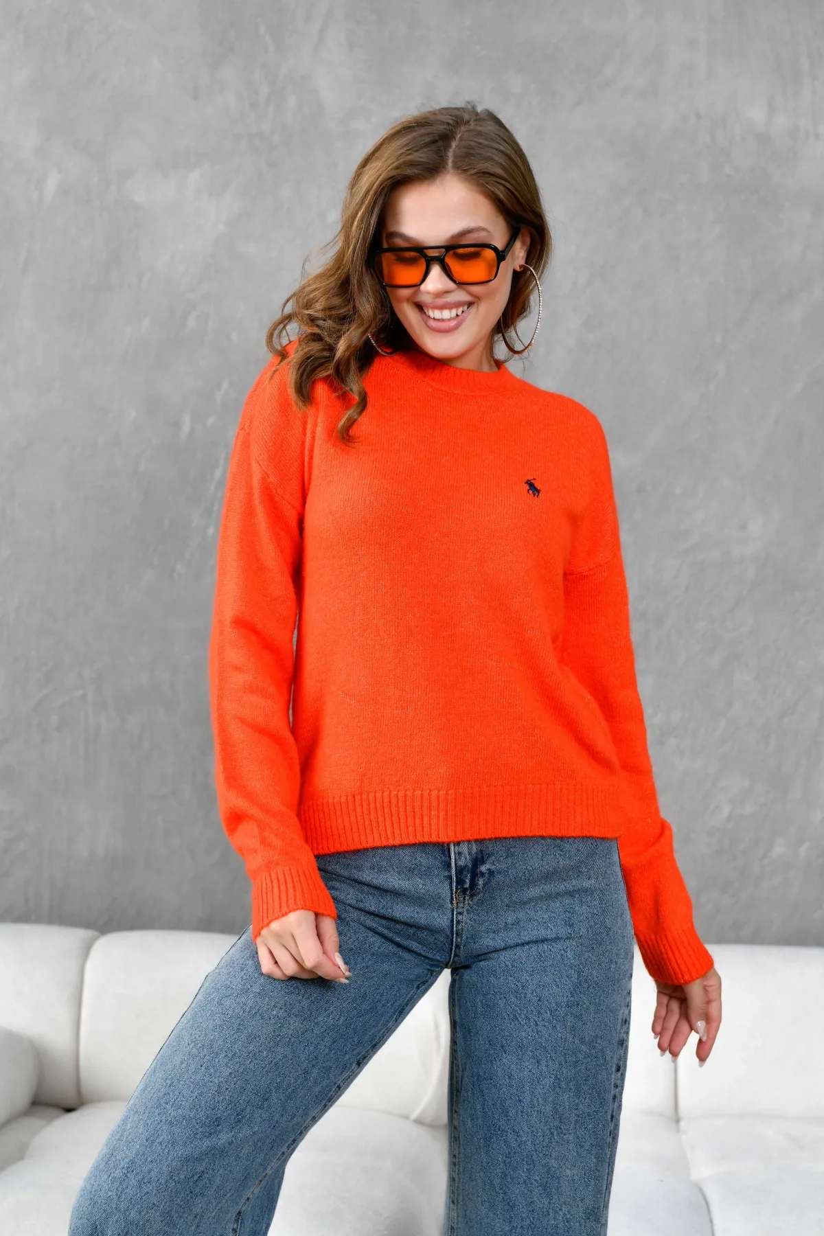 Kadı Bisiklet Yaka Yumuşak Dokulu Triko Kazak