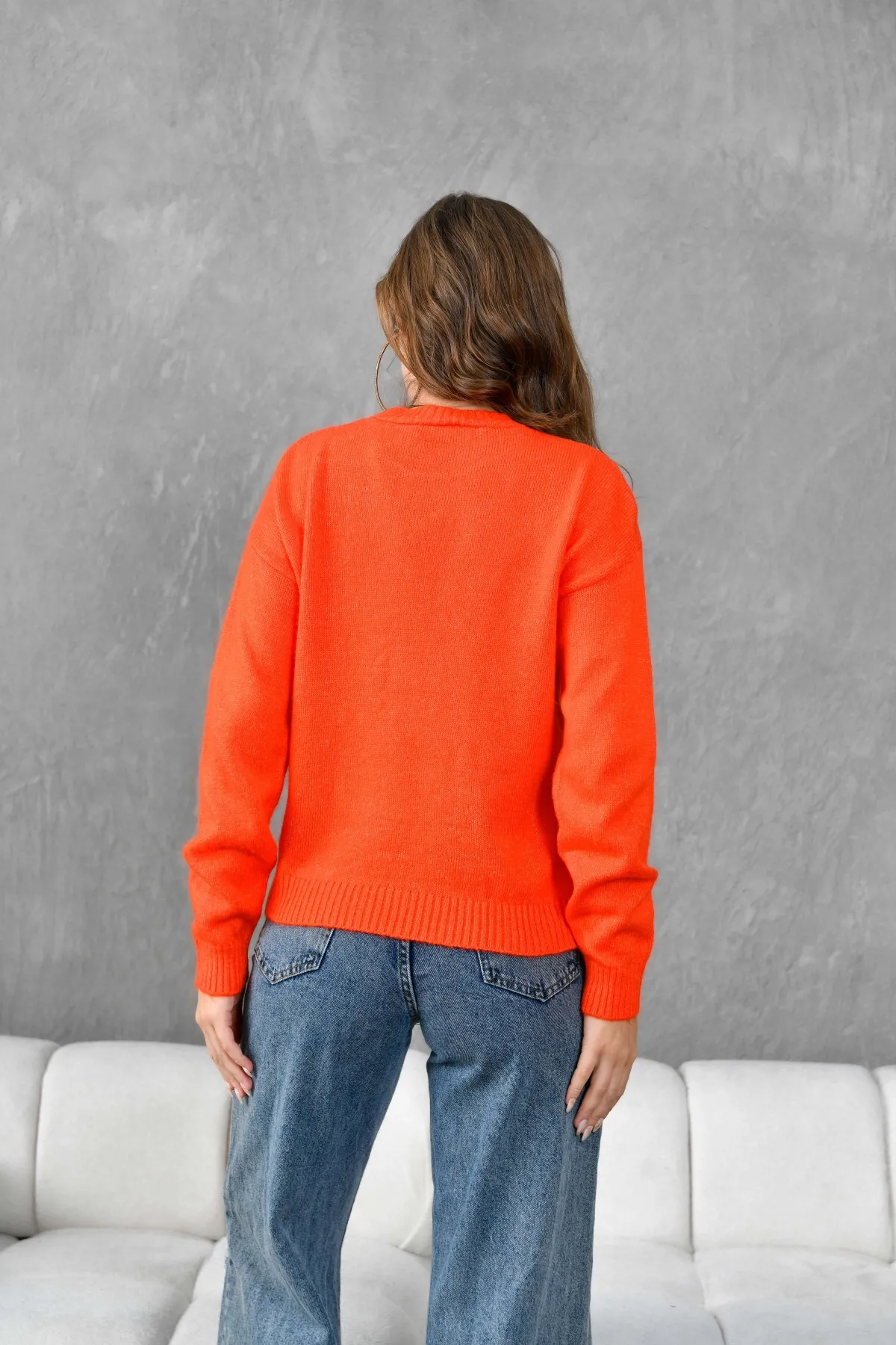 Kadı Bisiklet Yaka Yumuşak Dokulu Triko Kazak