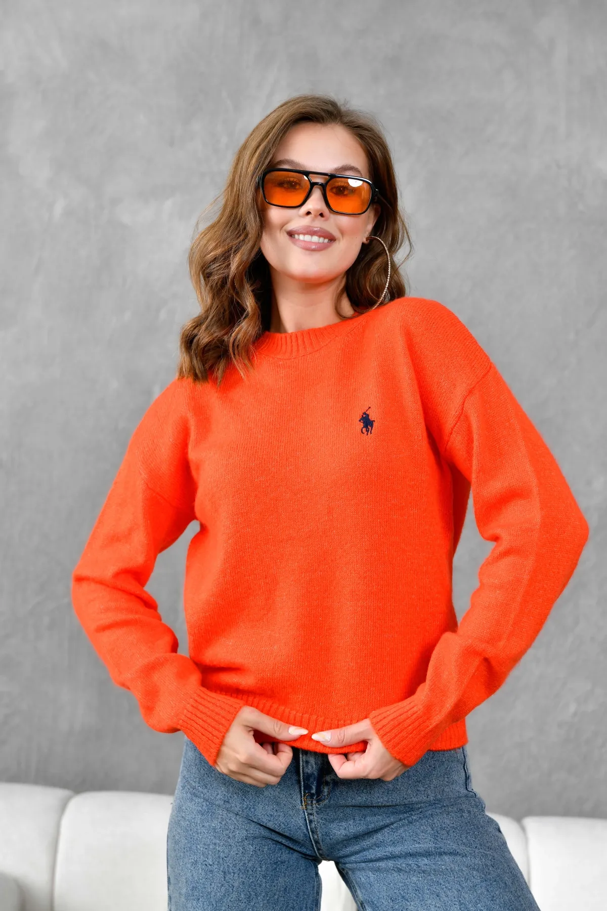 Kadı Bisiklet Yaka Yumuşak Dokulu Triko Kazak