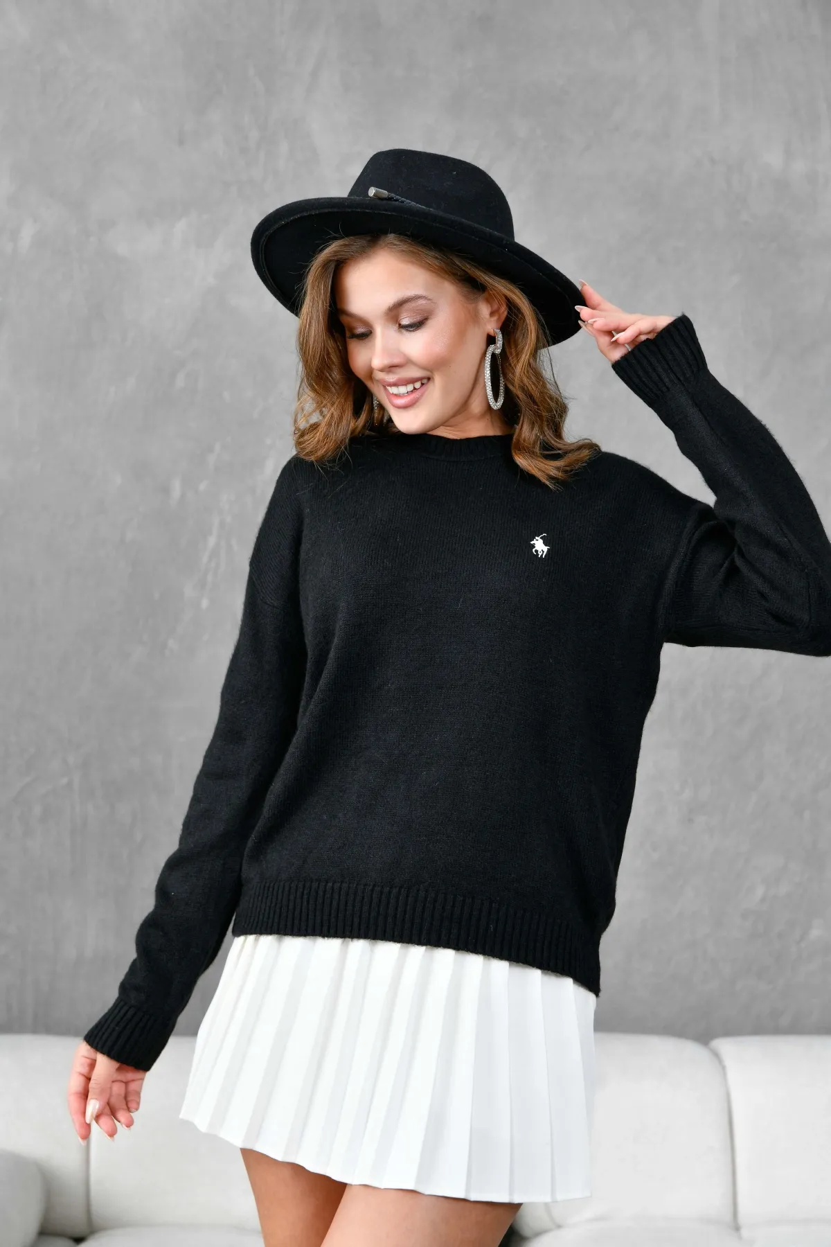 Kadı Bisiklet Yaka Yumuşak Dokulu Triko Kazak