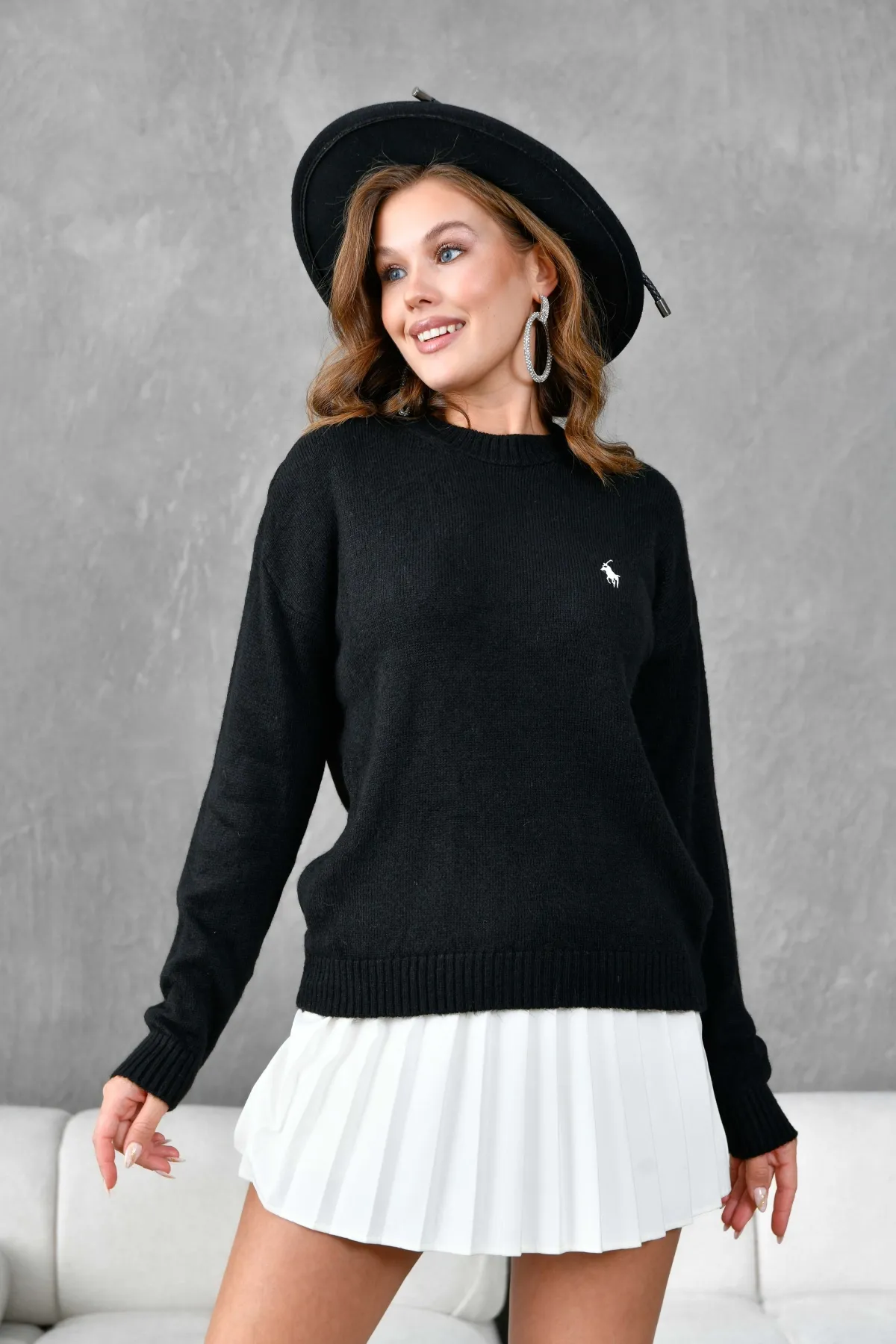 Kadı Bisiklet Yaka Yumuşak Dokulu Triko Kazak