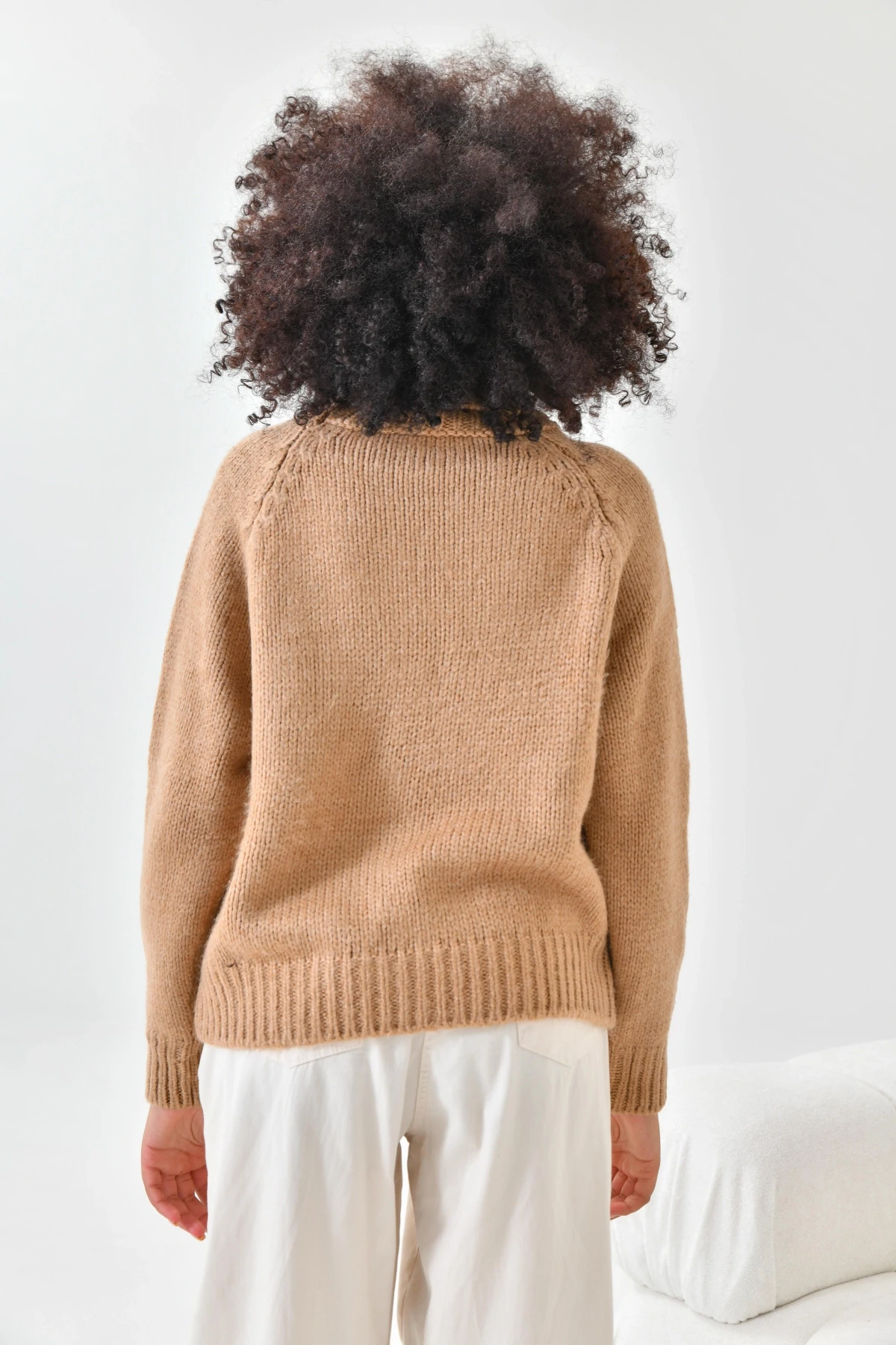 Kadın Balıkçı Yaka Kaşkorse Triko Kazak 223006