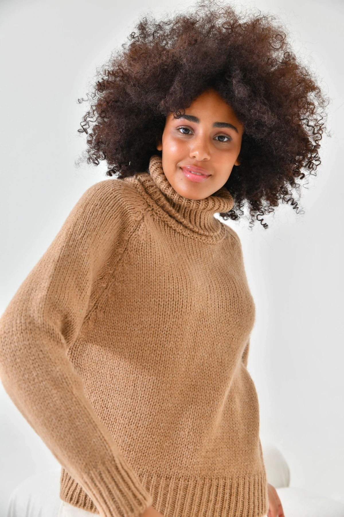 Kadın Balıkçı Yaka Kaşkorse Triko Kazak 223006