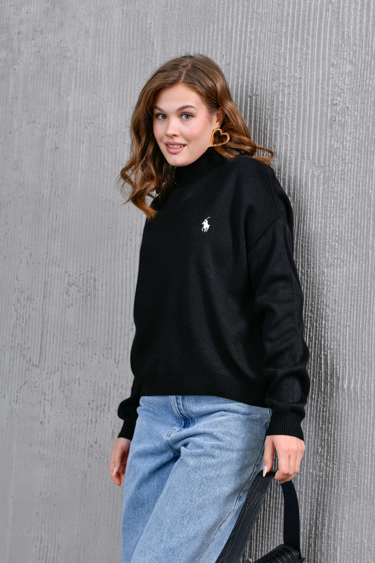 Kadın Balıkçı Yaka Yumuşak Dokulu Triko Kazak 10991