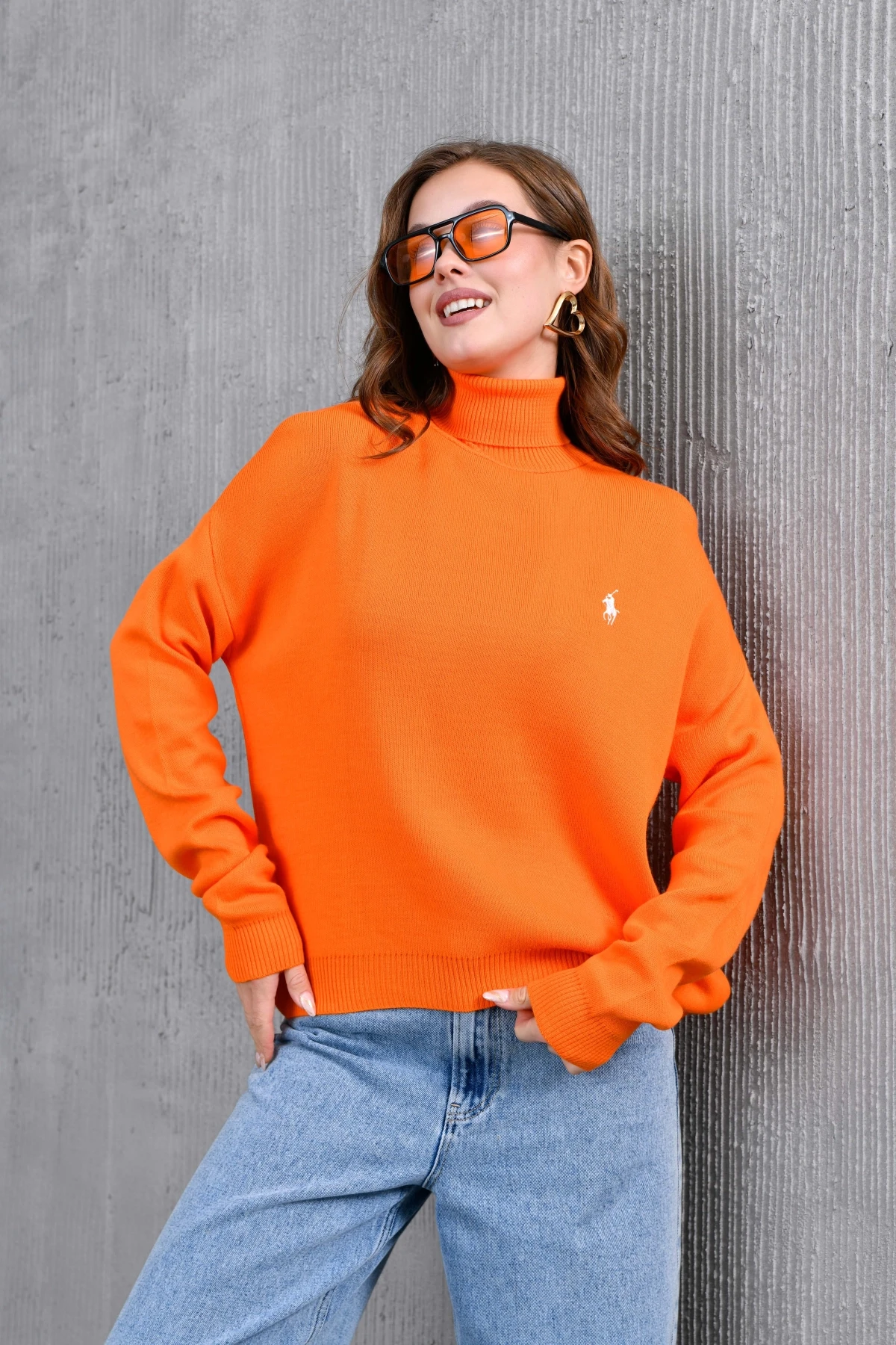 Kadın Balıkçı Yaka Yumuşak Dokulu Triko Kazak 10991