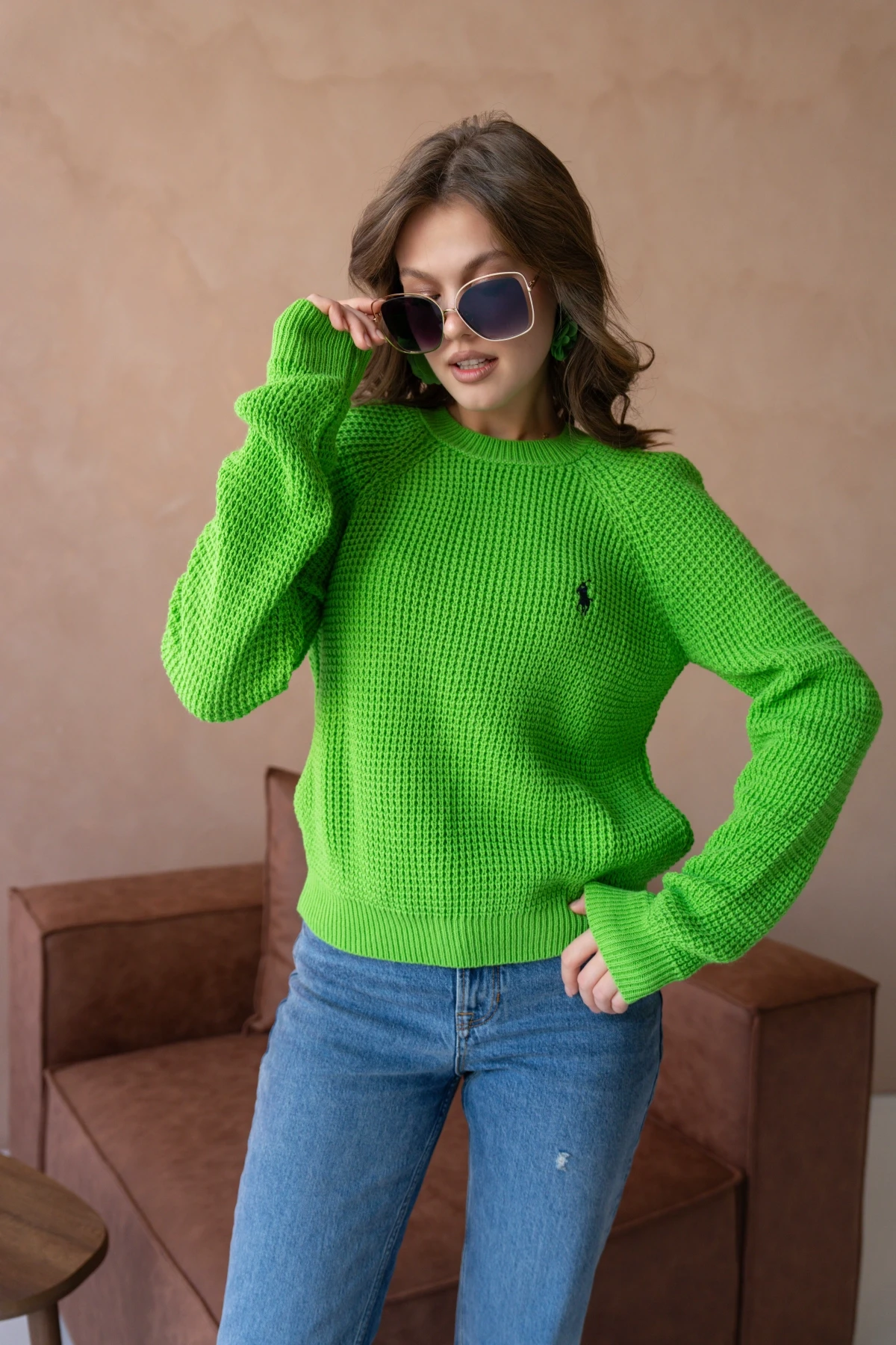 Kadın Bisiklet Yaka Örgü Detay Triko Kazak 227026Sw