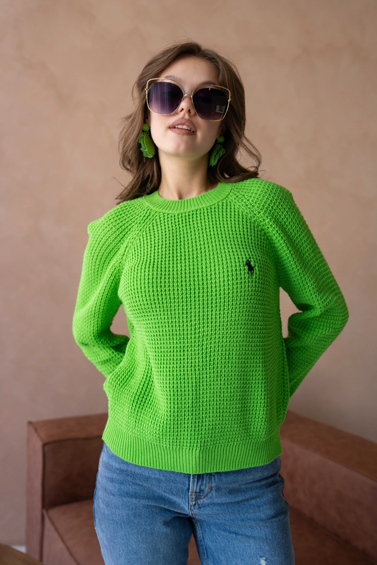 Kadın Bisiklet Yaka Örgü Detay Triko Kazak 227026Sw