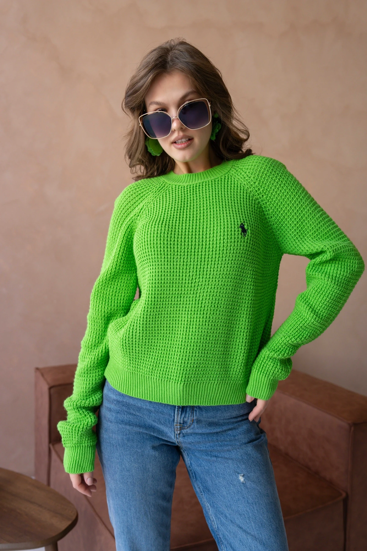 Kadın Bisiklet Yaka Örgü Detay Triko Kazak 227026Sw