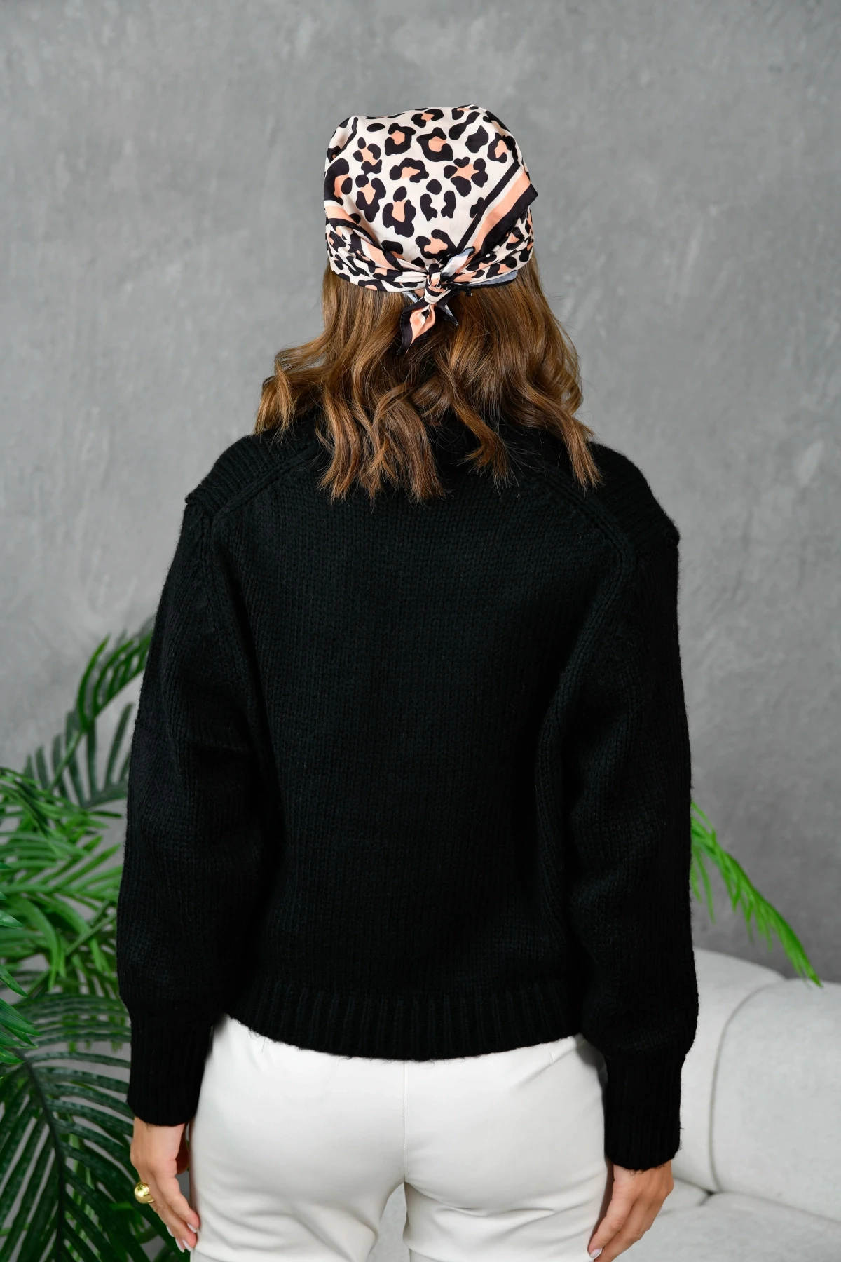 Kadın Bisiklet Yaka Selanik  Örgü Yumuşak Dokulu Triko Kazak 3014