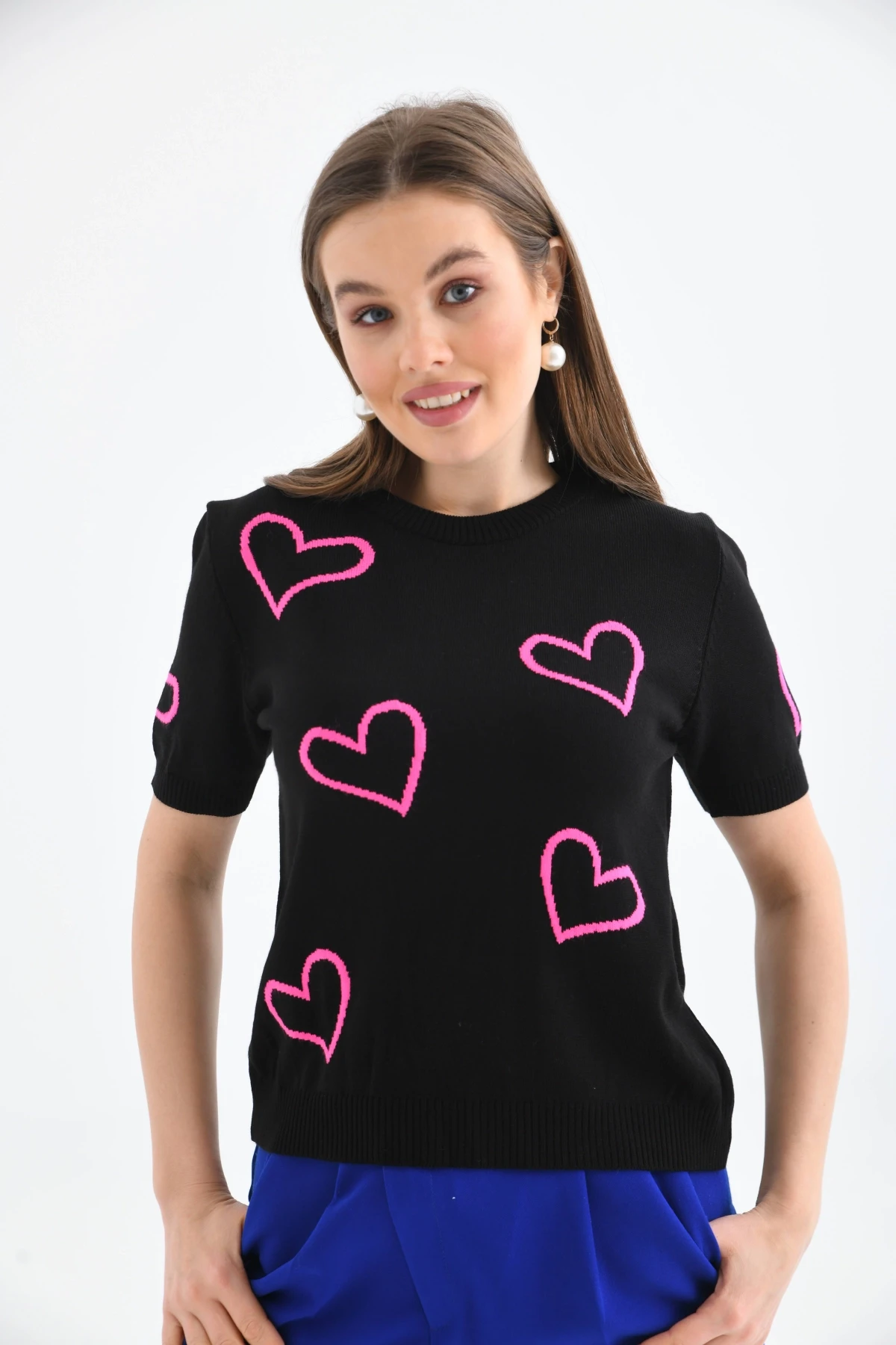 Kalpli Kısa Kol Kazak