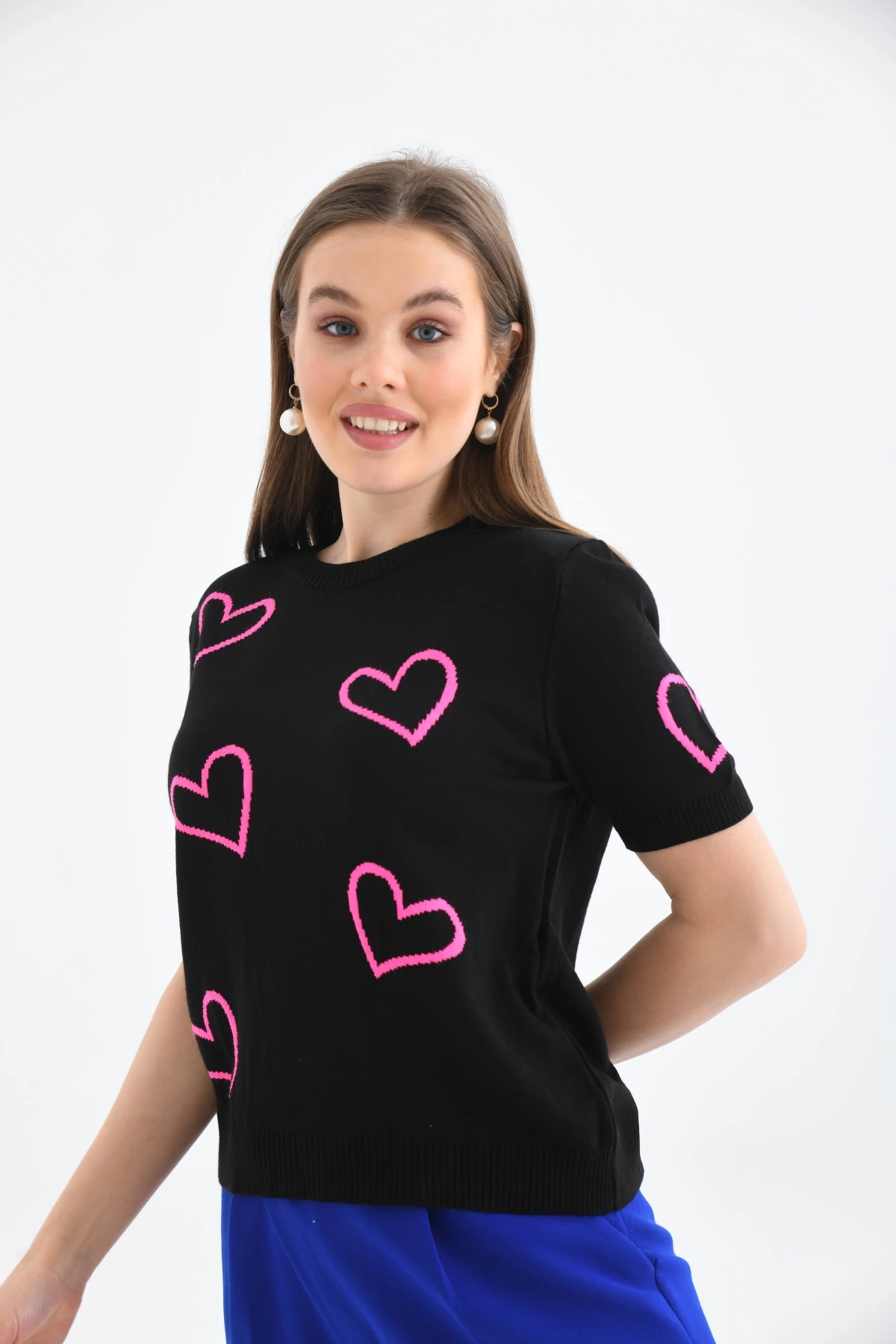 Kalpli Kısa Kol Kazak