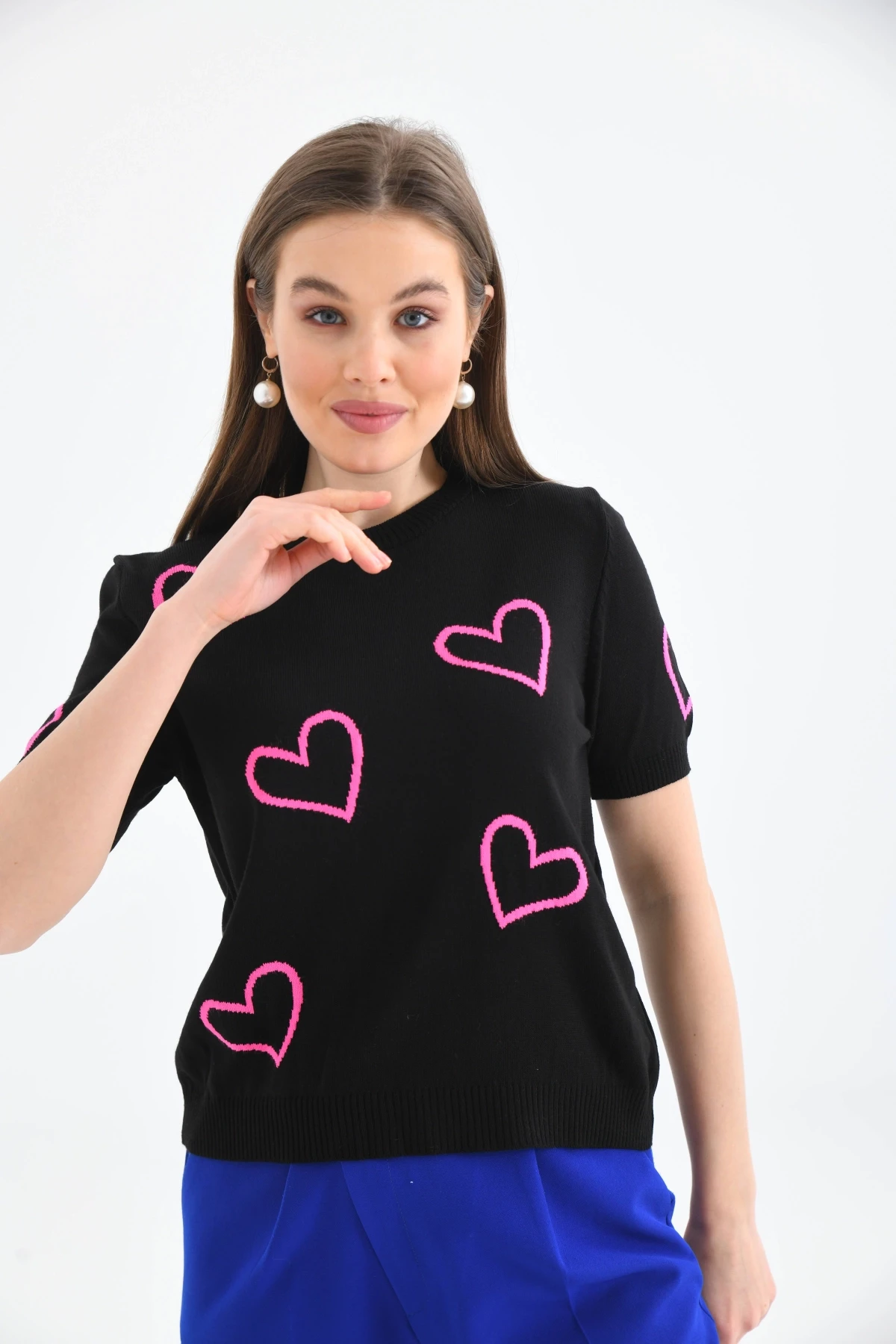 Kalpli Kısa Kol Kazak