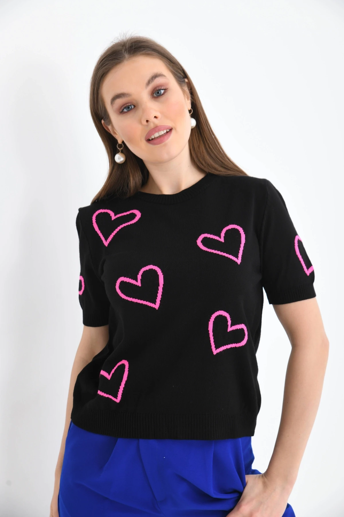 Kalpli Kısa Kol Kazak