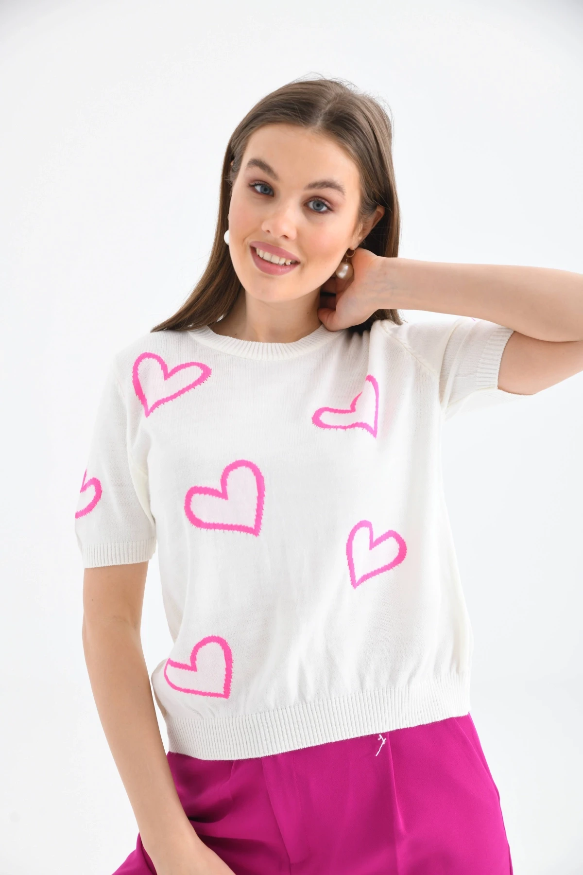 Kalpli Kısa Kol Kazak