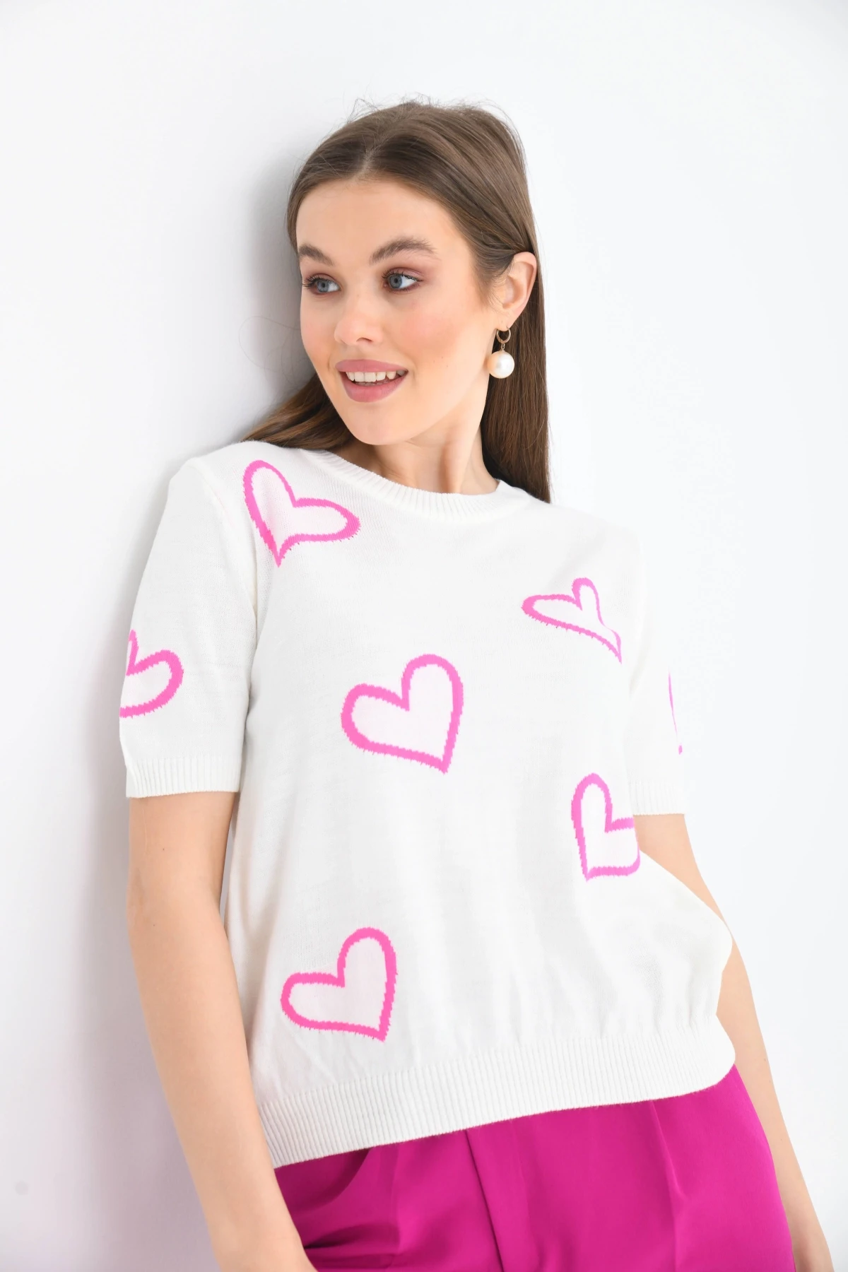 Kalpli Kısa Kol Kazak