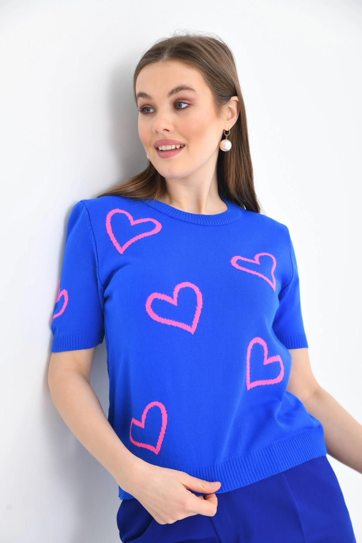 Kalpli Kısa Kol Kazak