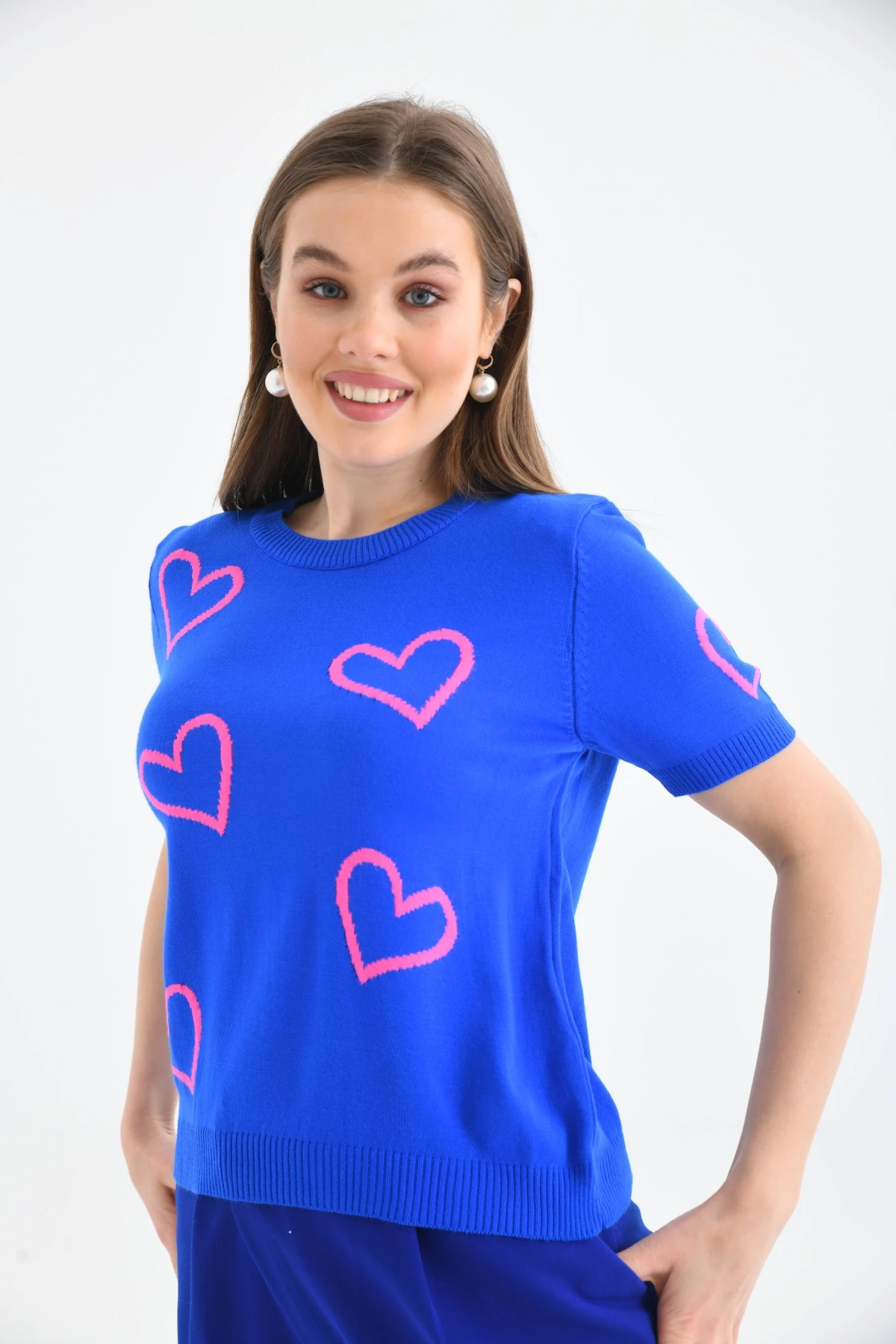 Kalpli Kısa Kol Kazak