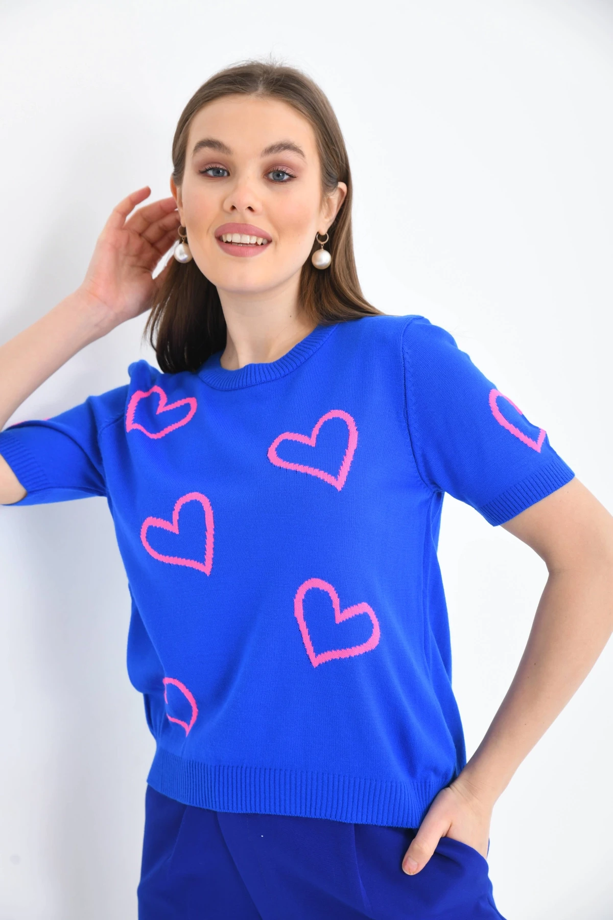 Kalpli Kısa Kol Kazak